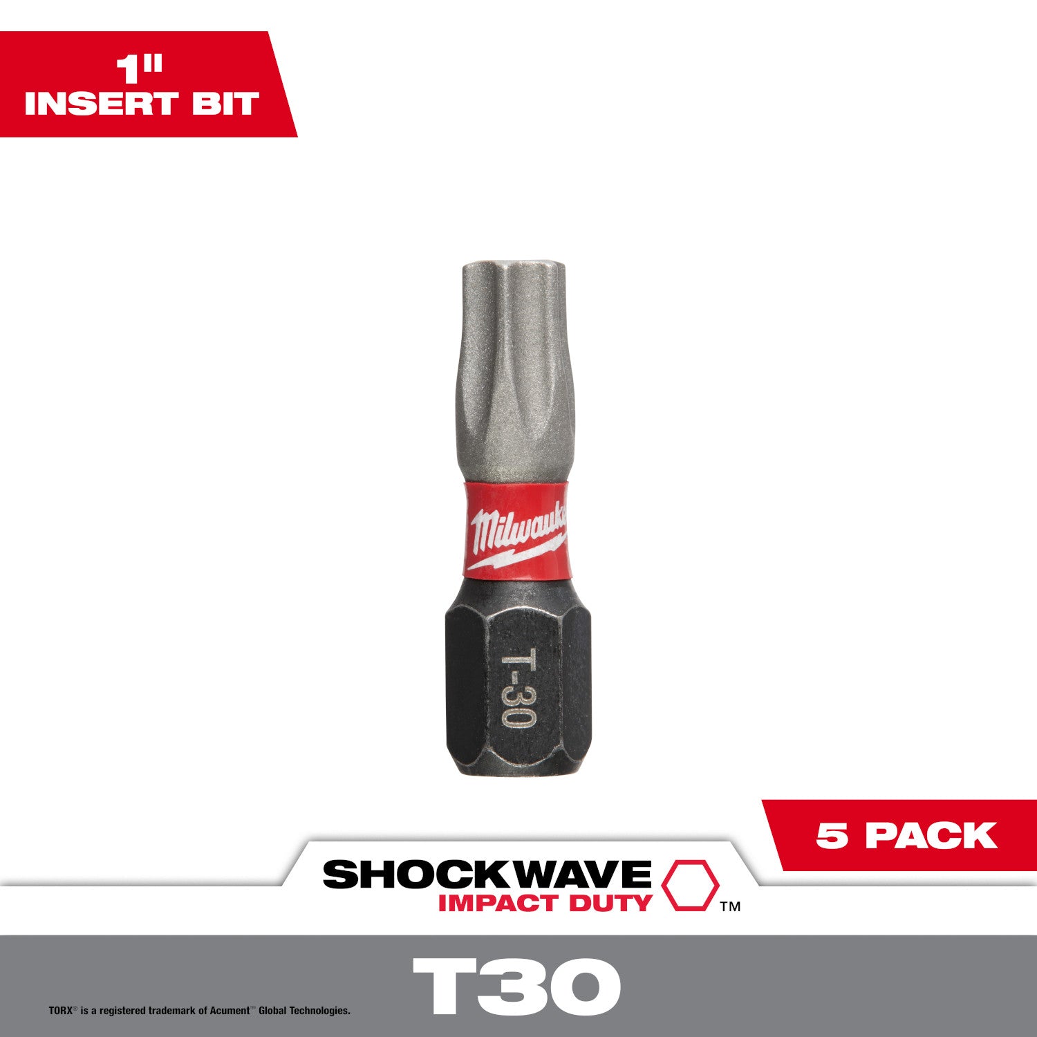 SHOCKWAVE Impact Duty 1" TORX T30 Insert Bits - 1 Pack