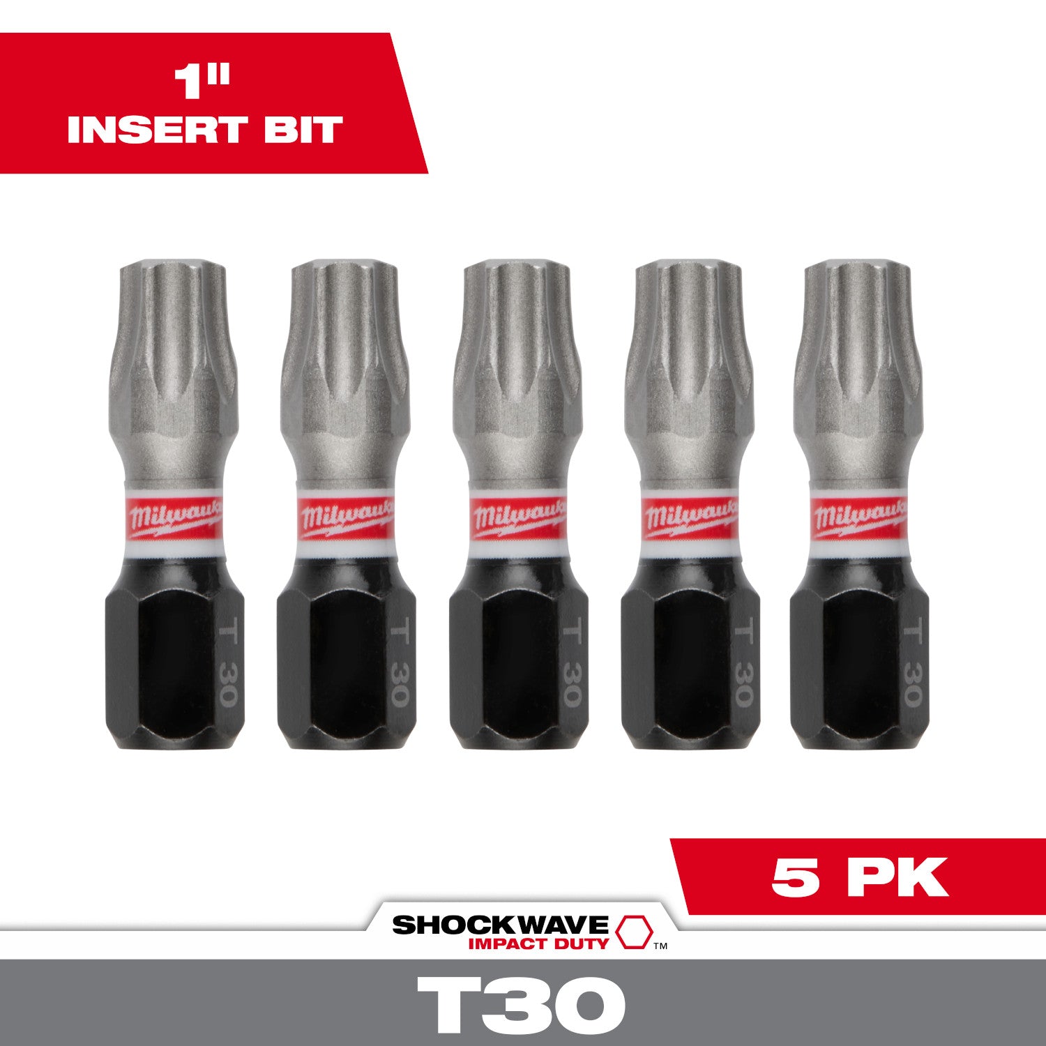 SHOCKWAVE Impact Duty 1" TORX T30 Insert Bits - 10 Pack