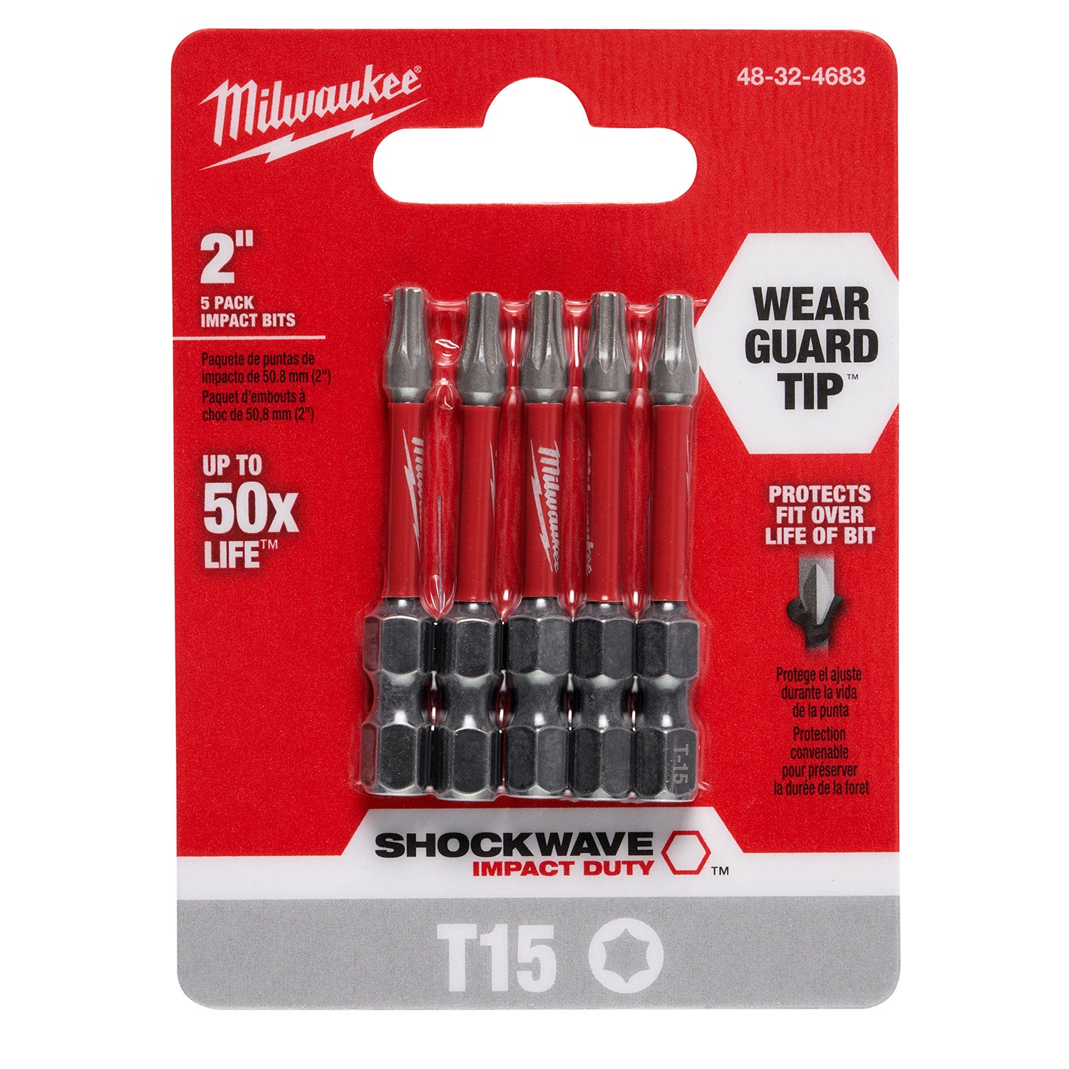 SHOCKWAVE Impact Duty 2" TORX T15 Power Bits - 1 Pack