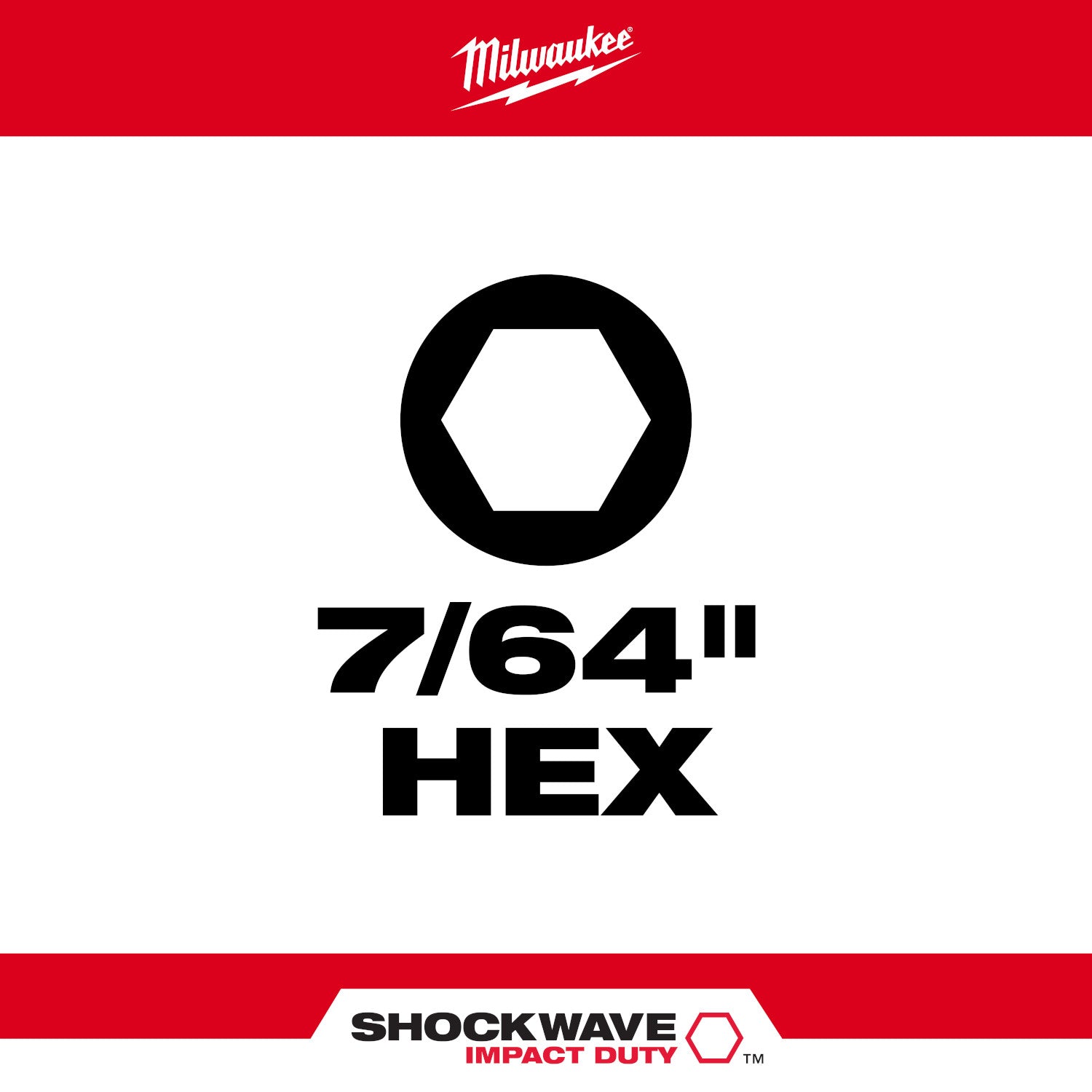 SHOCKWAVE Impact Duty 1" Hex 7/64" Insert Bits (1 Pack)