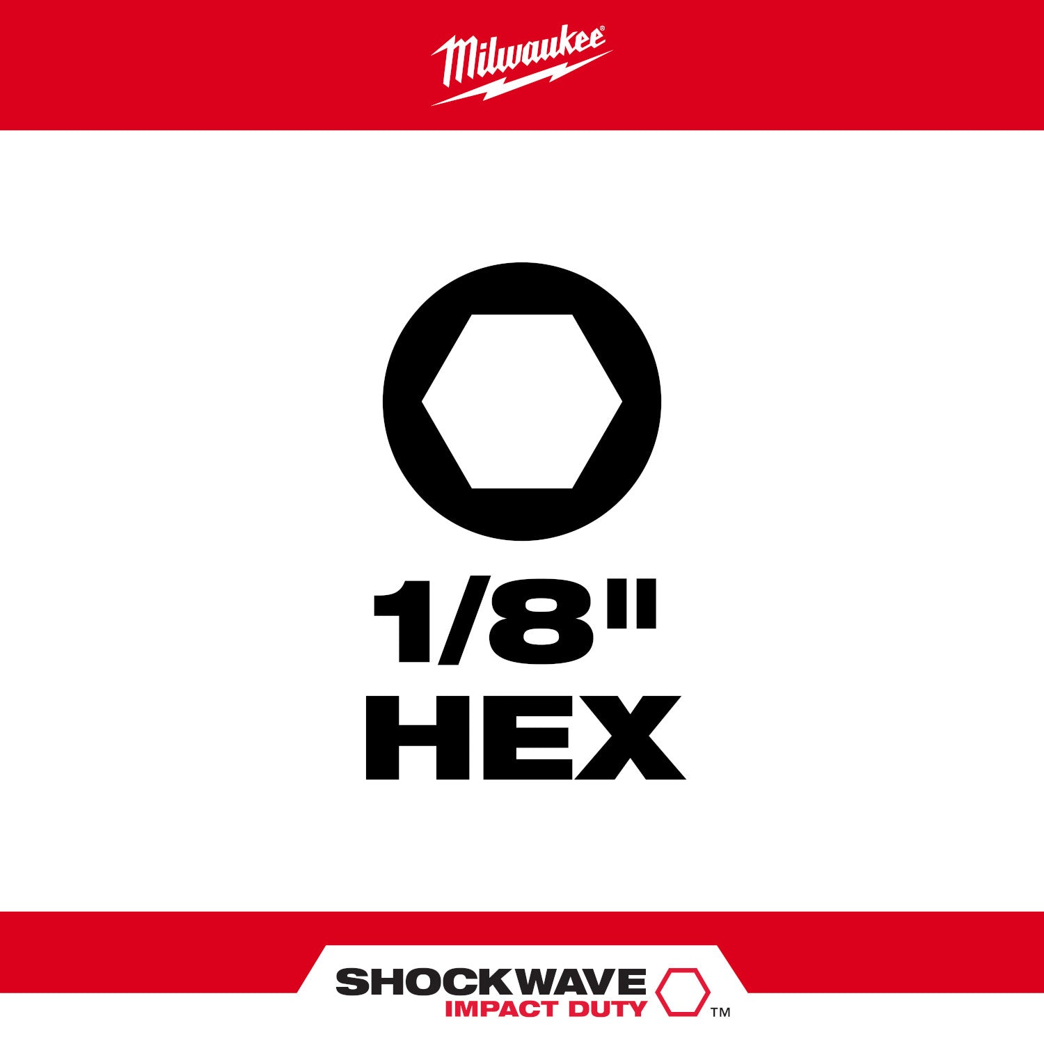 SHOCKWAVE Impact Duty 1" Hex 1/8" Insert Bits (1 Pack)