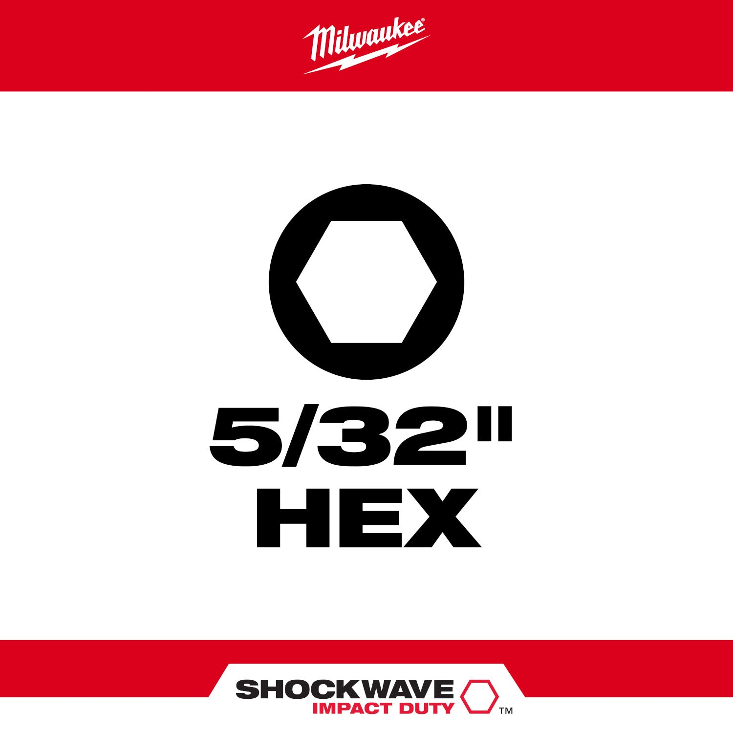 SHOCKWAVE Impact Duty 1" Hex 5/32" Insert Bits (1 Pack)