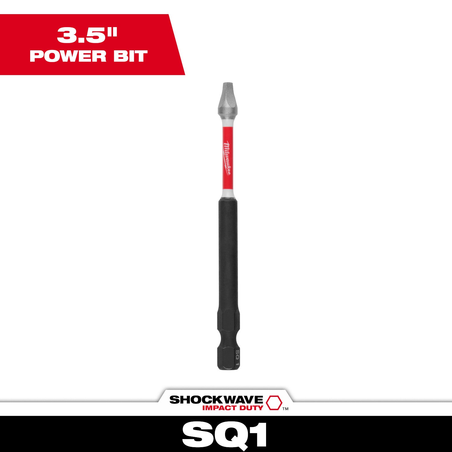 SHOCKWAVE 3-1/2” Impact Square Recss #1 Power Bit