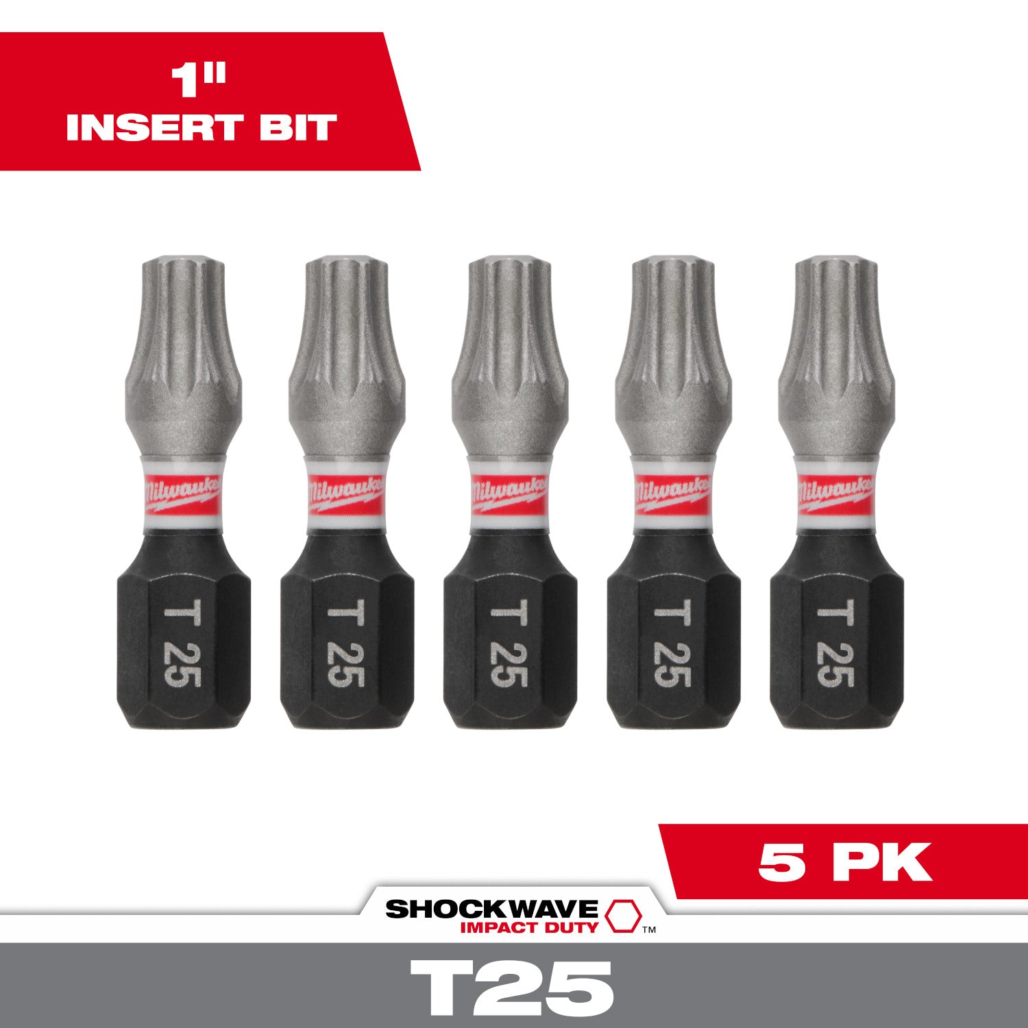 SHOCKWAVE Impact Duty 1" TORX T25 Insert Bits - 10 Pack