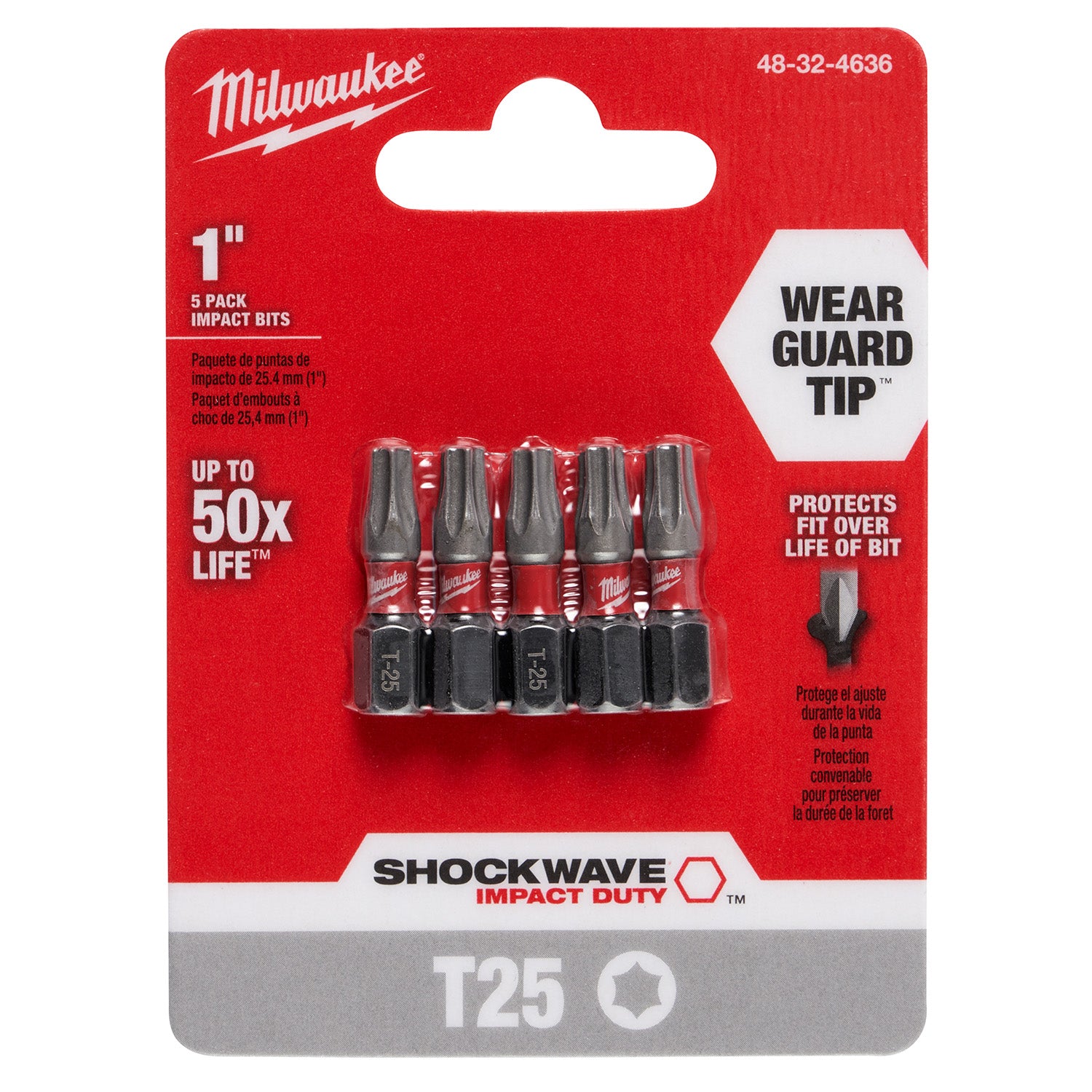 SHOCKWAVE Impact Duty 1" TORX T25 Insert Bits - 10 Pack