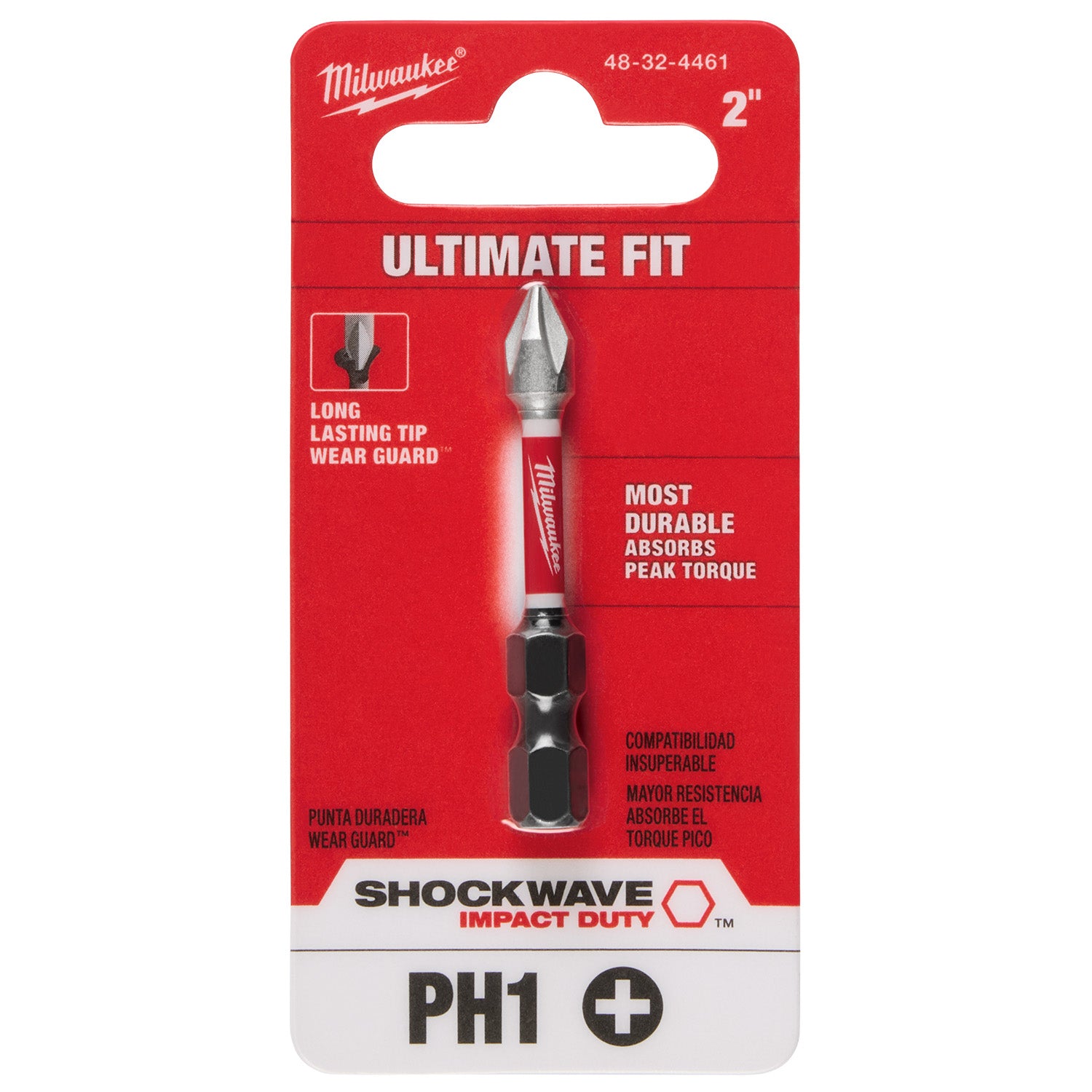 SHOCKWAVE Impact Duty 1" Reduced Diameter Phillips #2 Drywall Insert Bits 2 Pack