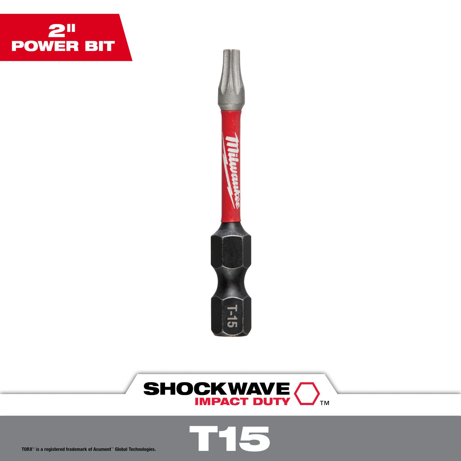 SHOCKWAVE Impact Duty 2" Square Recess #3 Power Bit