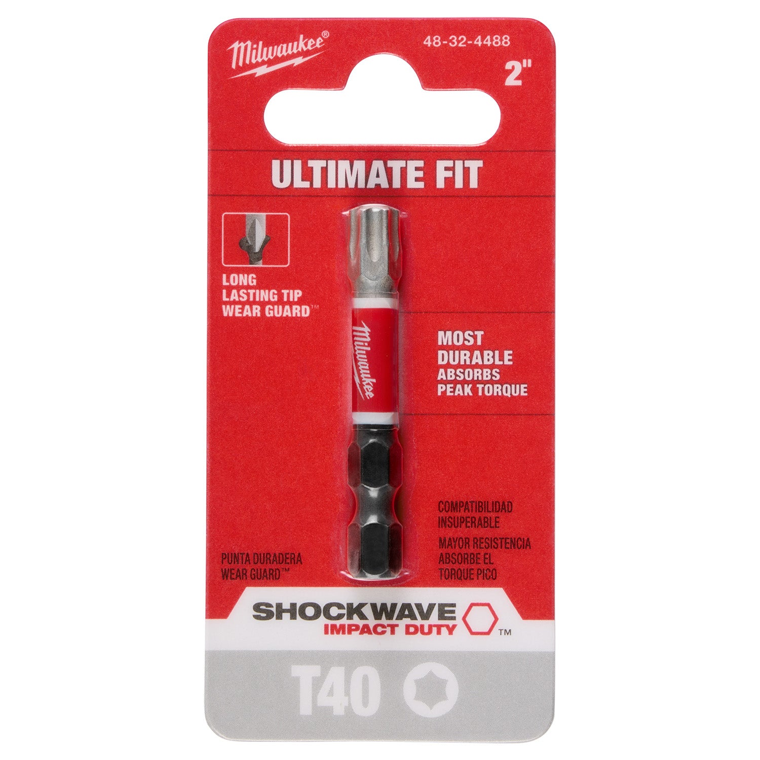 SHOCKWAVE 2" Impact TORX T40 Power Bit 2 Pack