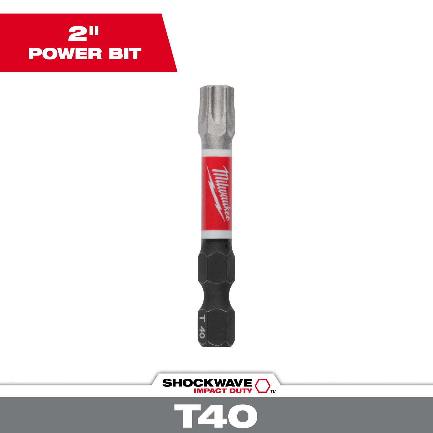 SHOCKWAVE 2" Impact TORX T40 Power Bit 2 Pack