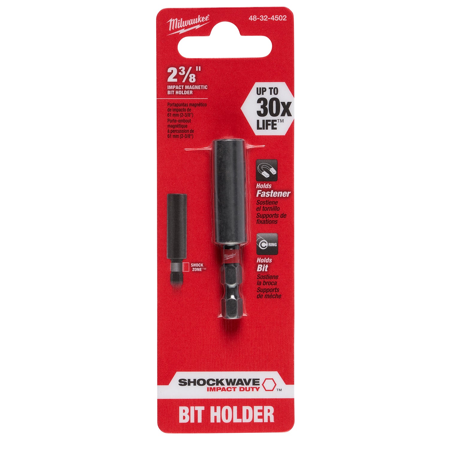 SHOCKWAVE Compact Impact Duty Magnetic Bit Holder (Porte-embout magnétique)