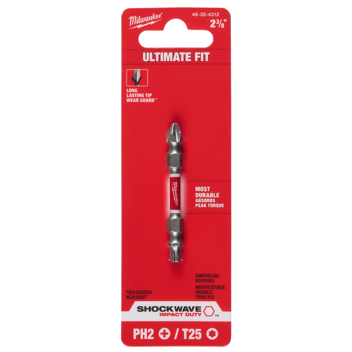 SHOCKWAVE PH2/SL #10 Impact Duty Double Ended Bit