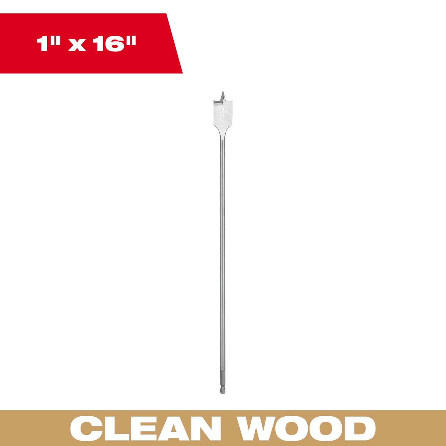 Foret plat de 1" x 16