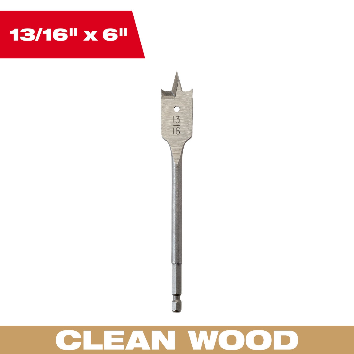 Foret plat 13/16" x 6"