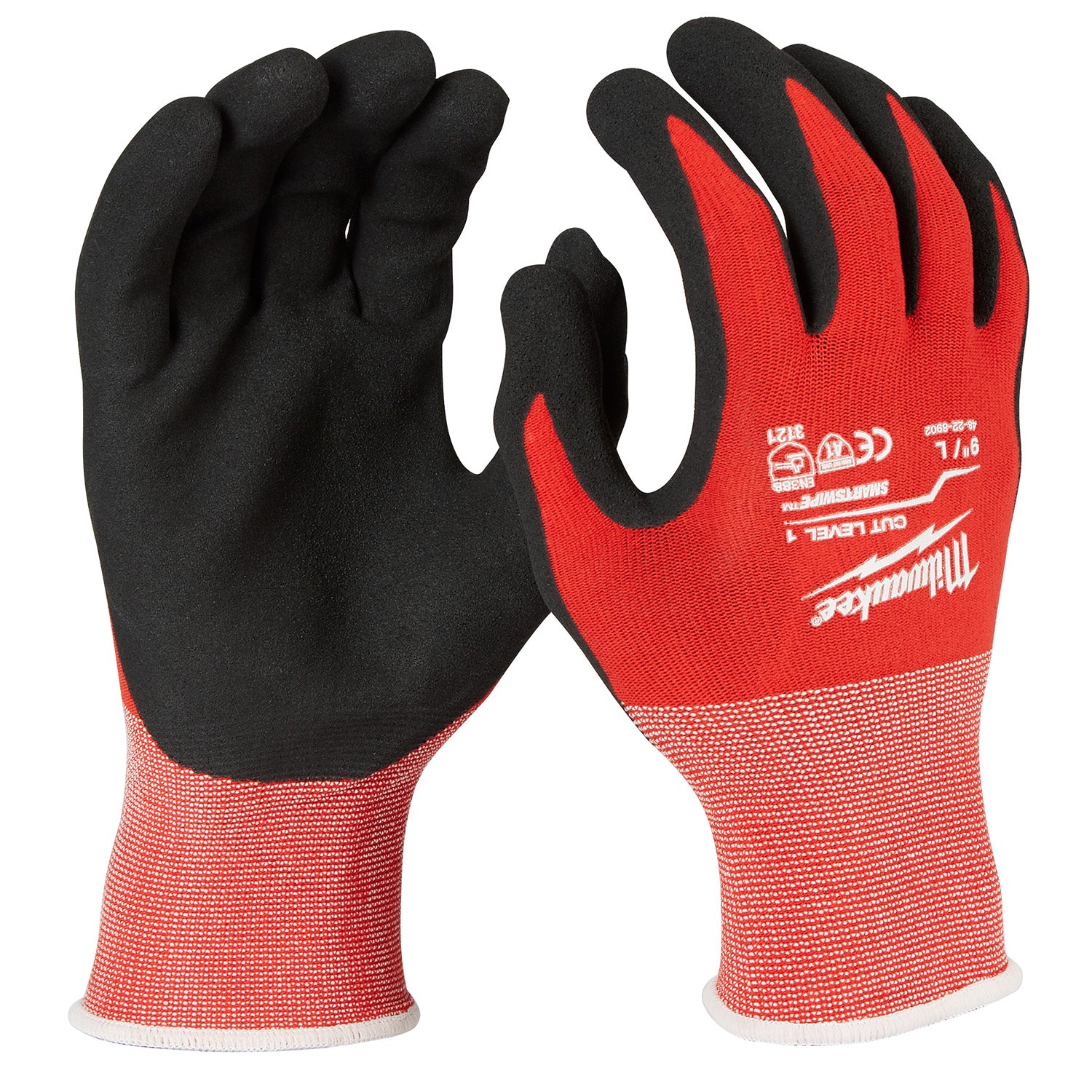 Gants enduits de nitrile de niveau 1 - L