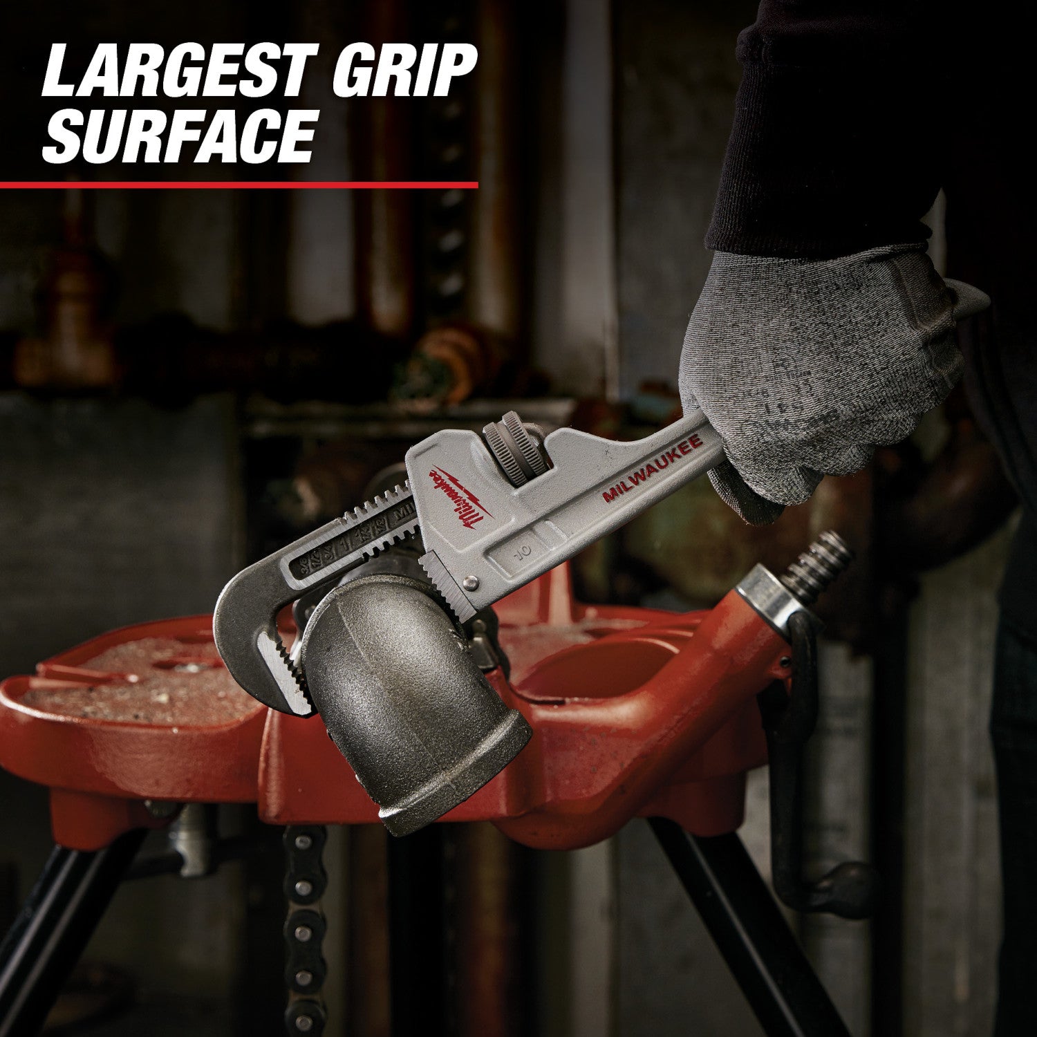 Clé à tuyau en aluminium 14