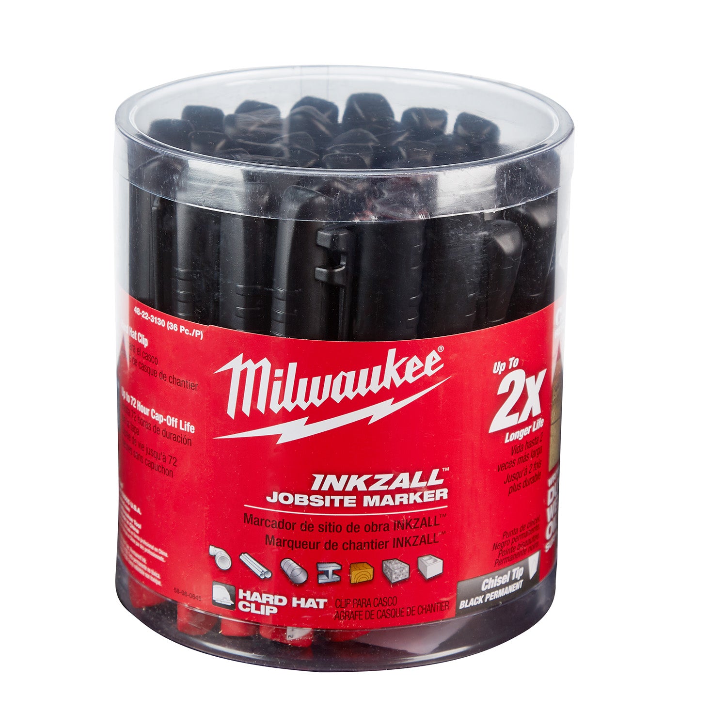 INKZALL Black Chisel Tip Marker