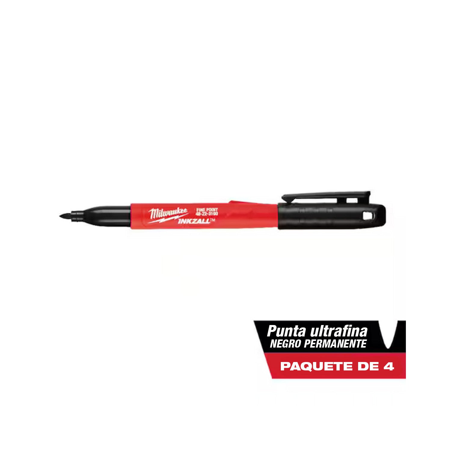 4 pk INKZALL Stylos noirs à pointe ultra fine