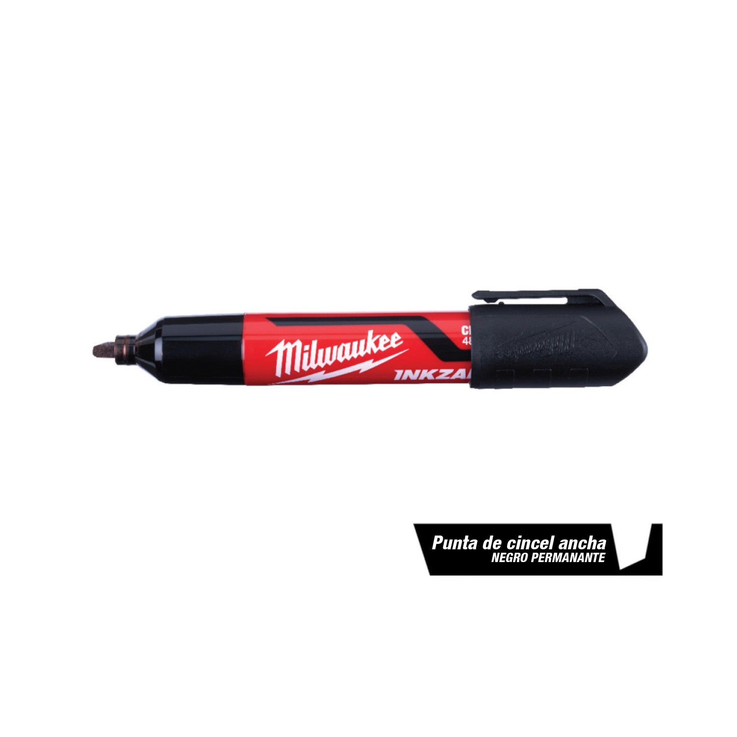 INKZALL 3PC Large Chisel Tip Black Marker
