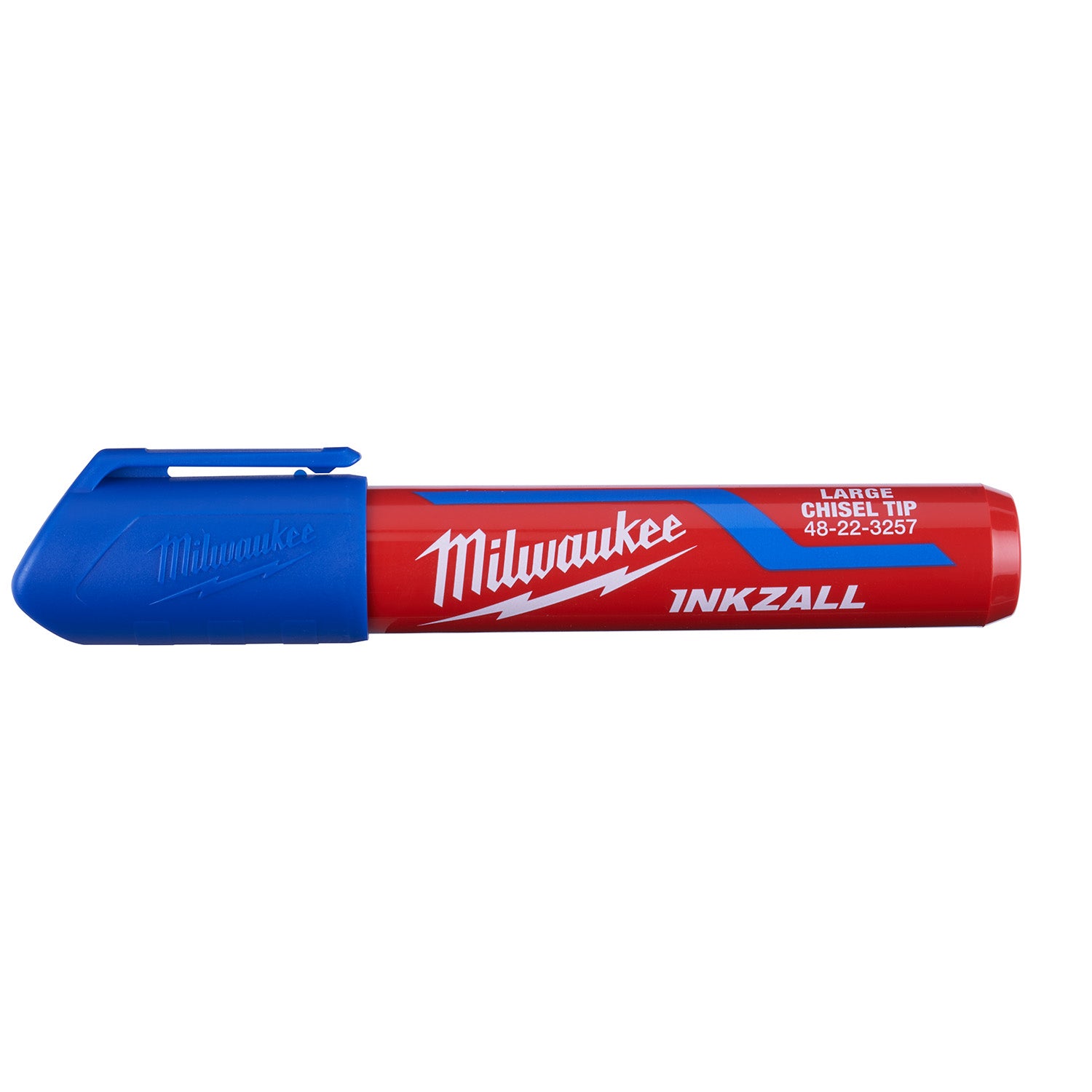 INKZALL (12) Large Chisel Tip Blue Marker