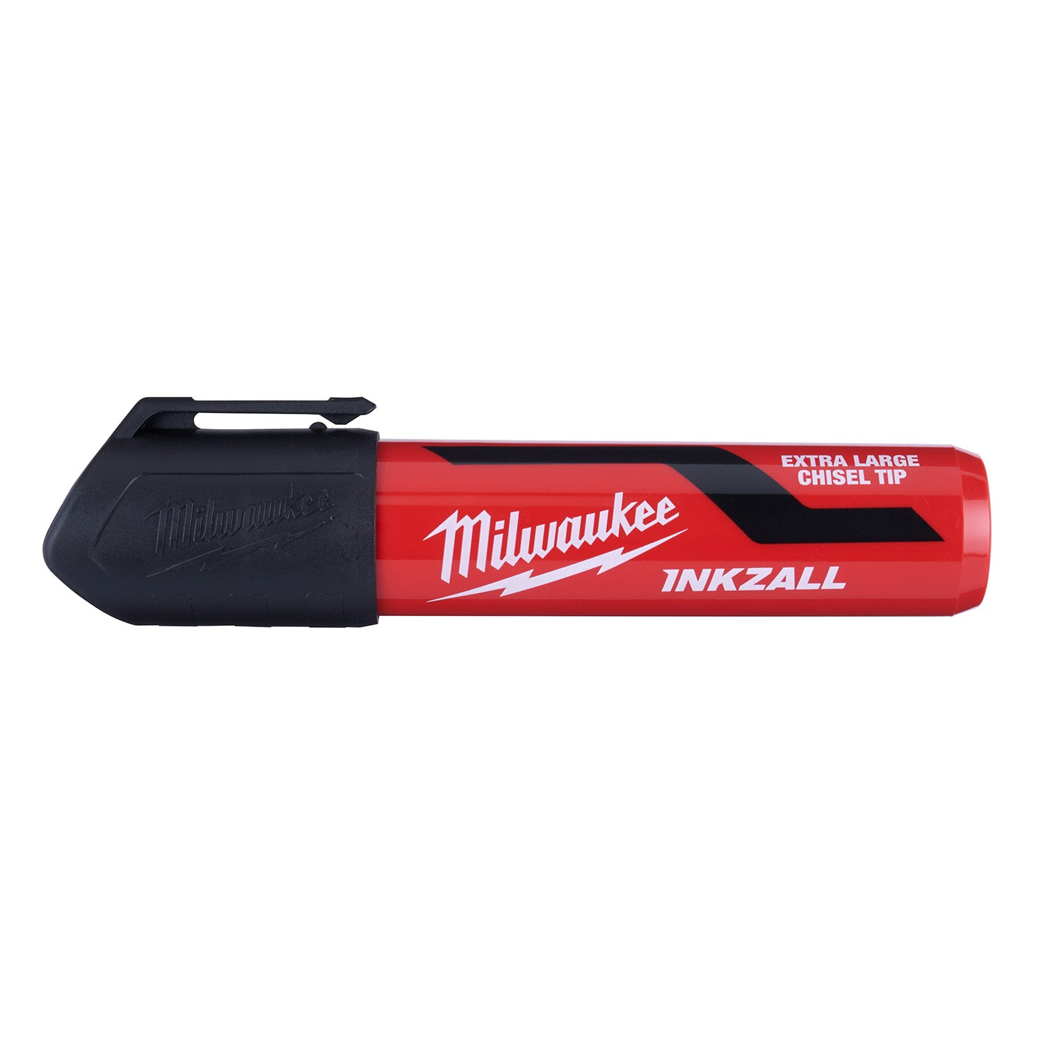 INKZALL (12) Extra Large Chisel Tip Black Marker