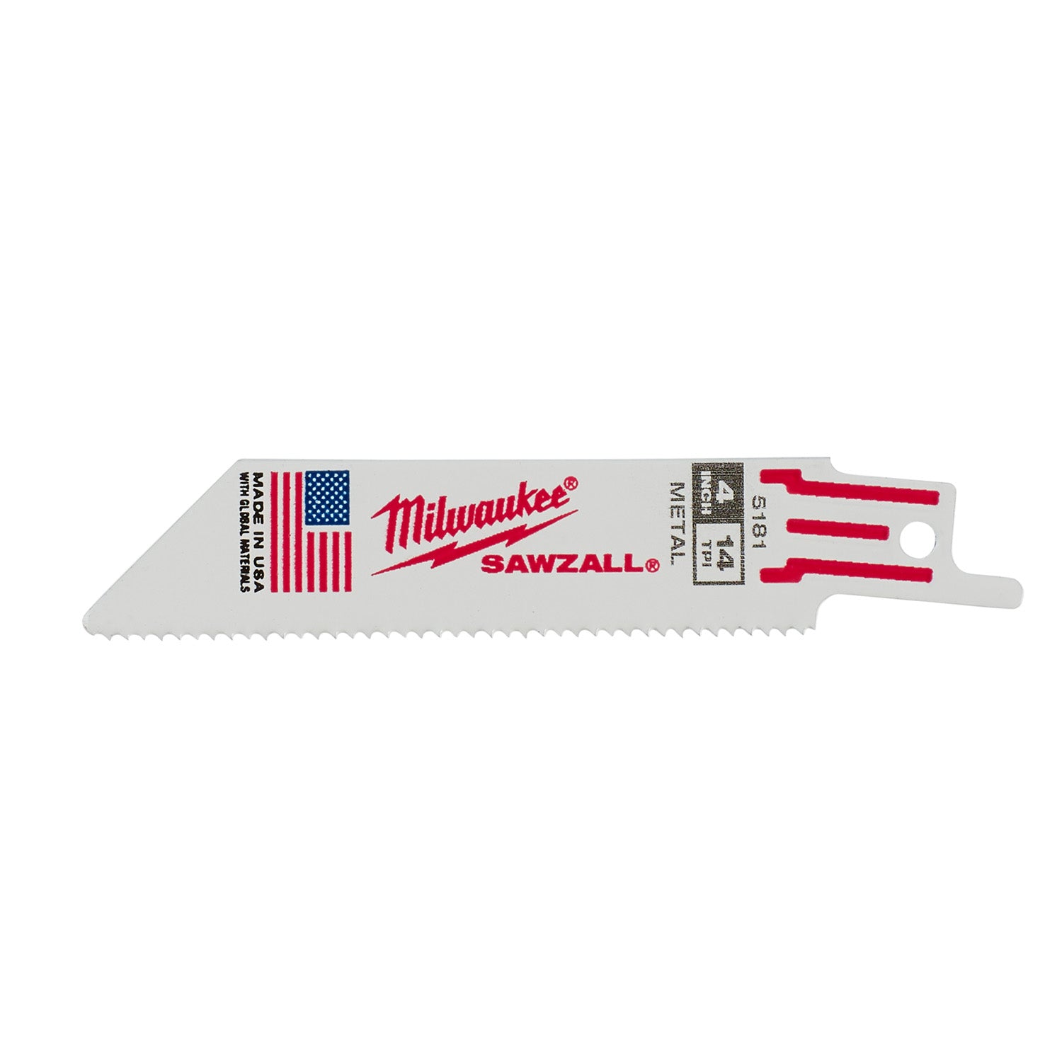 Lame SAWZALL 4" 14 TPI pour métal moyen - paquet de 10