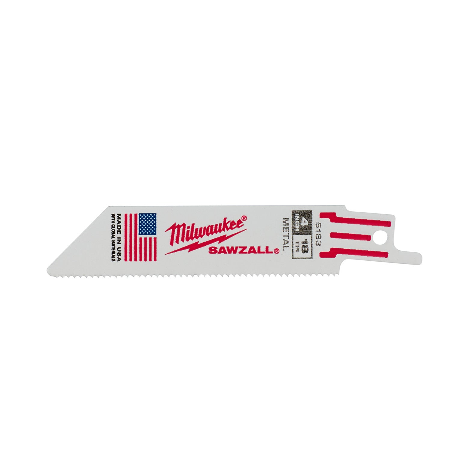 Lame SAWZALL 4" 18 TPI pour métal moyen - paquet de 10