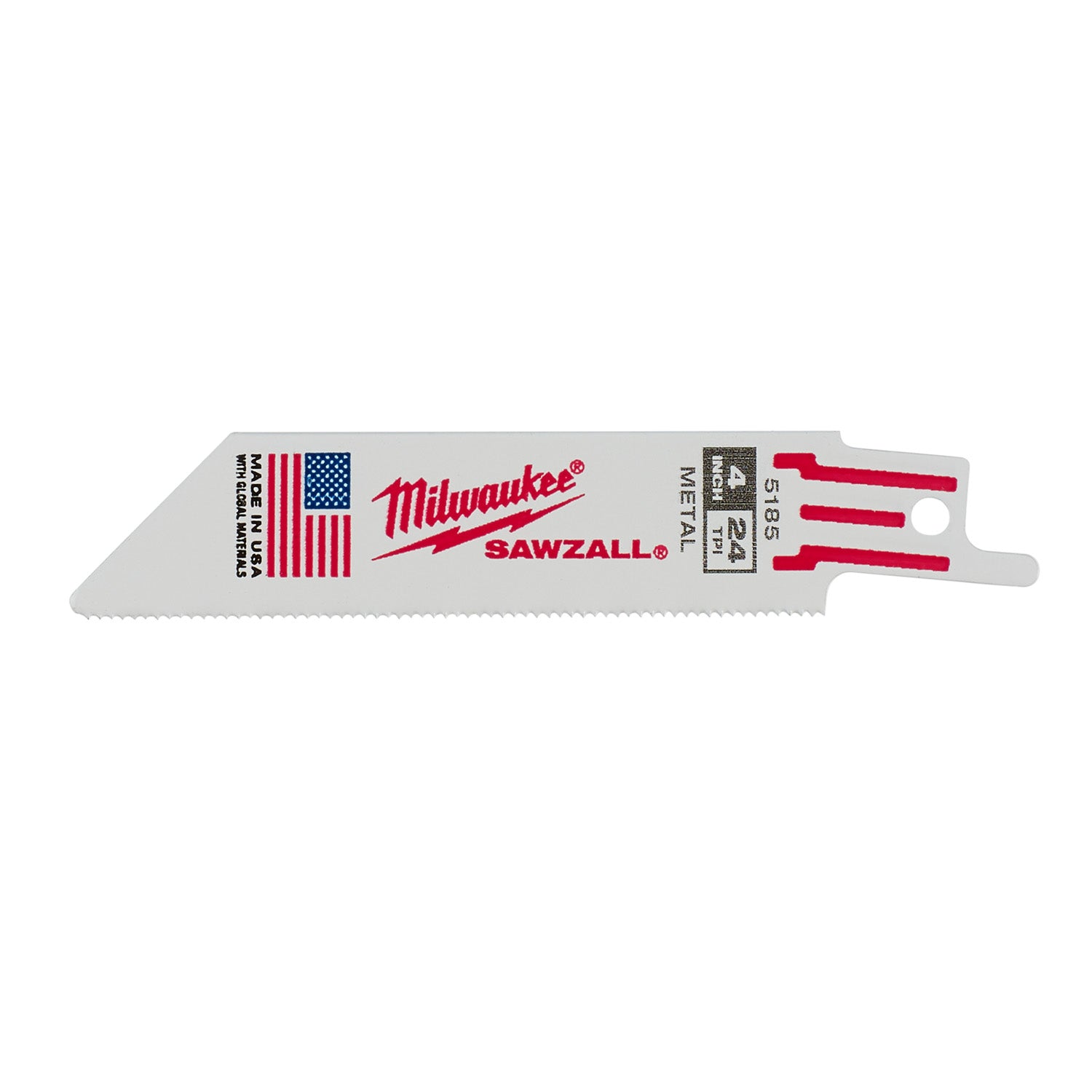 Lame SAWZALL 4" 24 TPI pour métal fin - paquet de 10