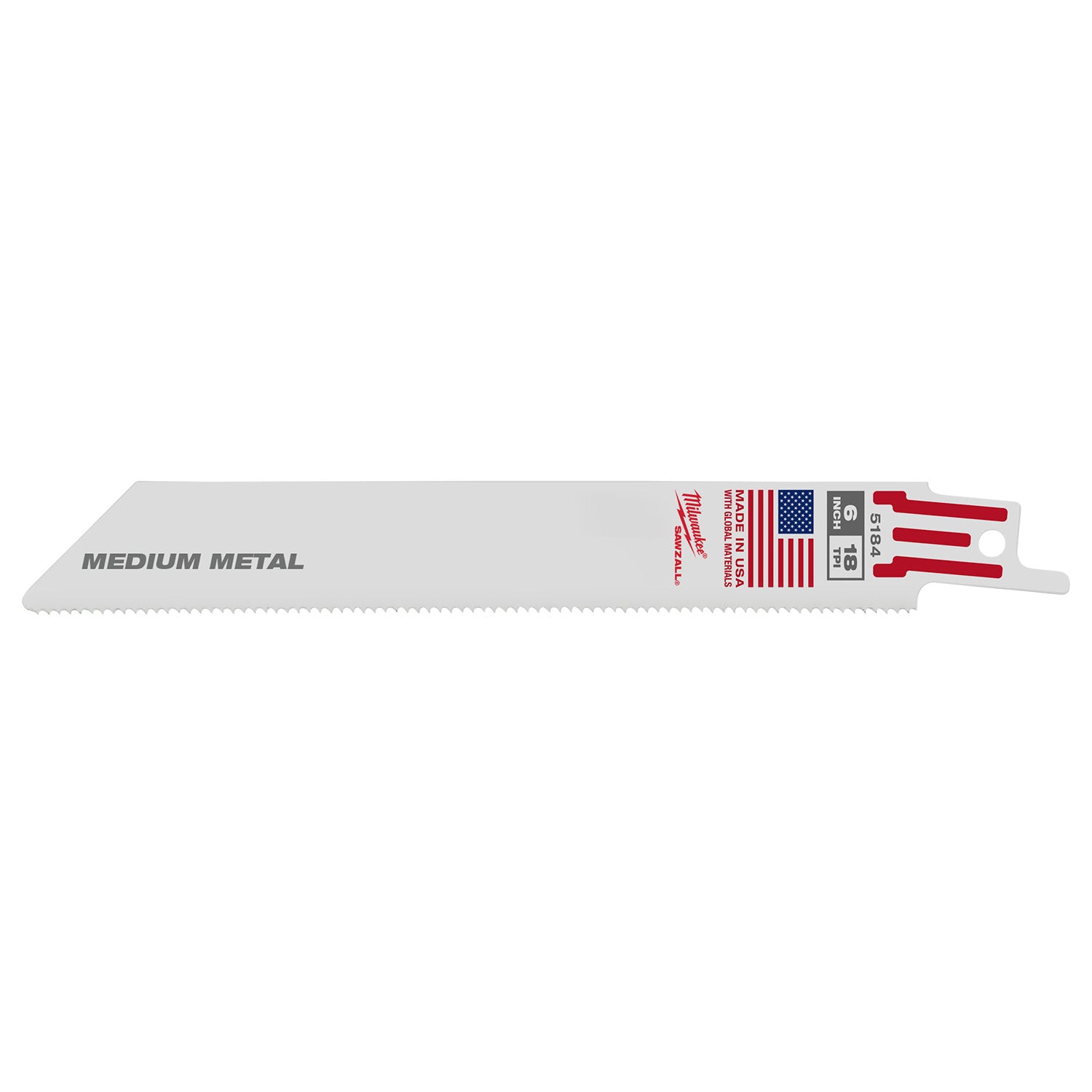 6 in. 18TPI Thin Kerf SAWZALL Blade-Bulk 25