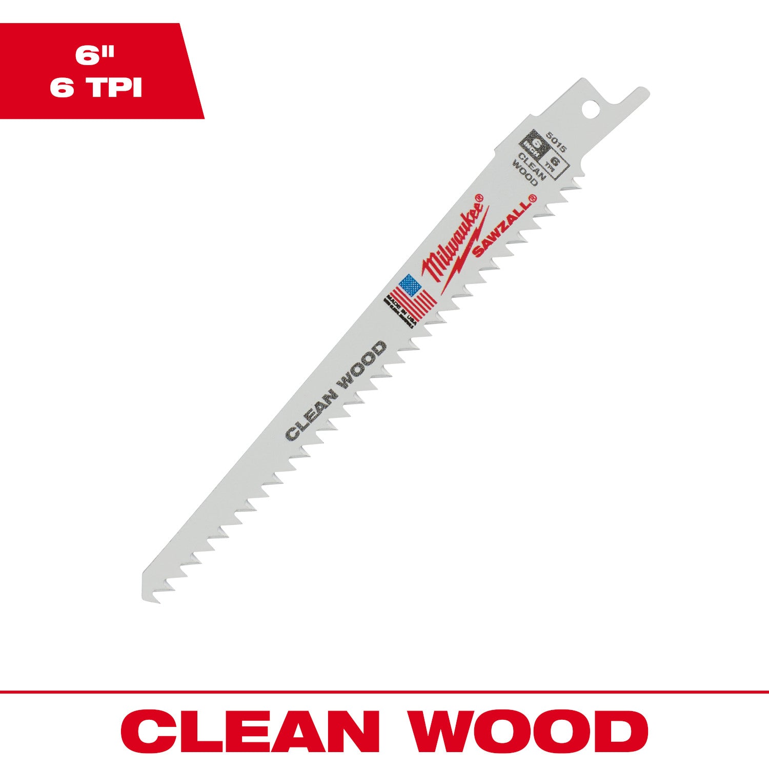 Lame SAWZALL 6" 6 TPI Fleam Ground - paquet de 10