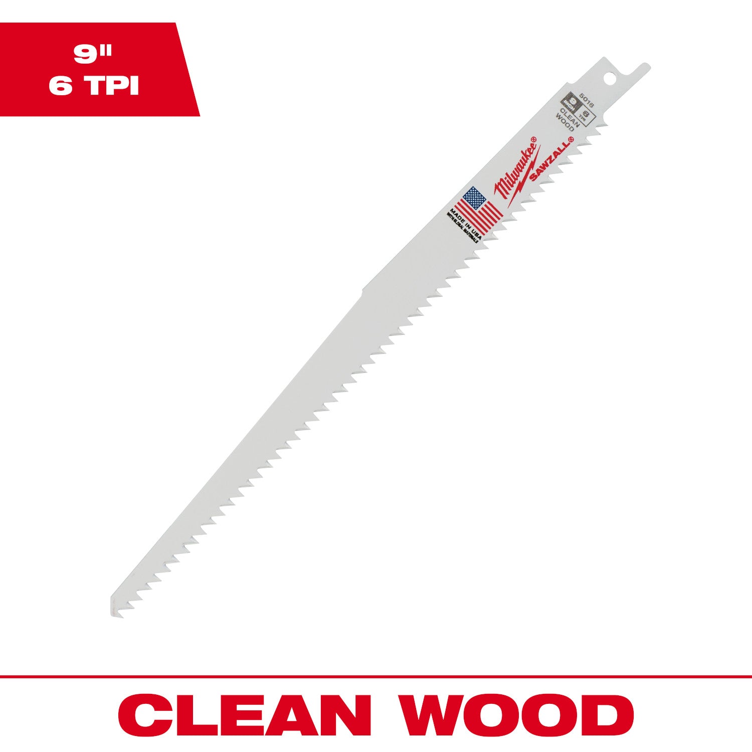 9" 6 TPI Fleam Ground SAWZALL Lame - 10 Pack