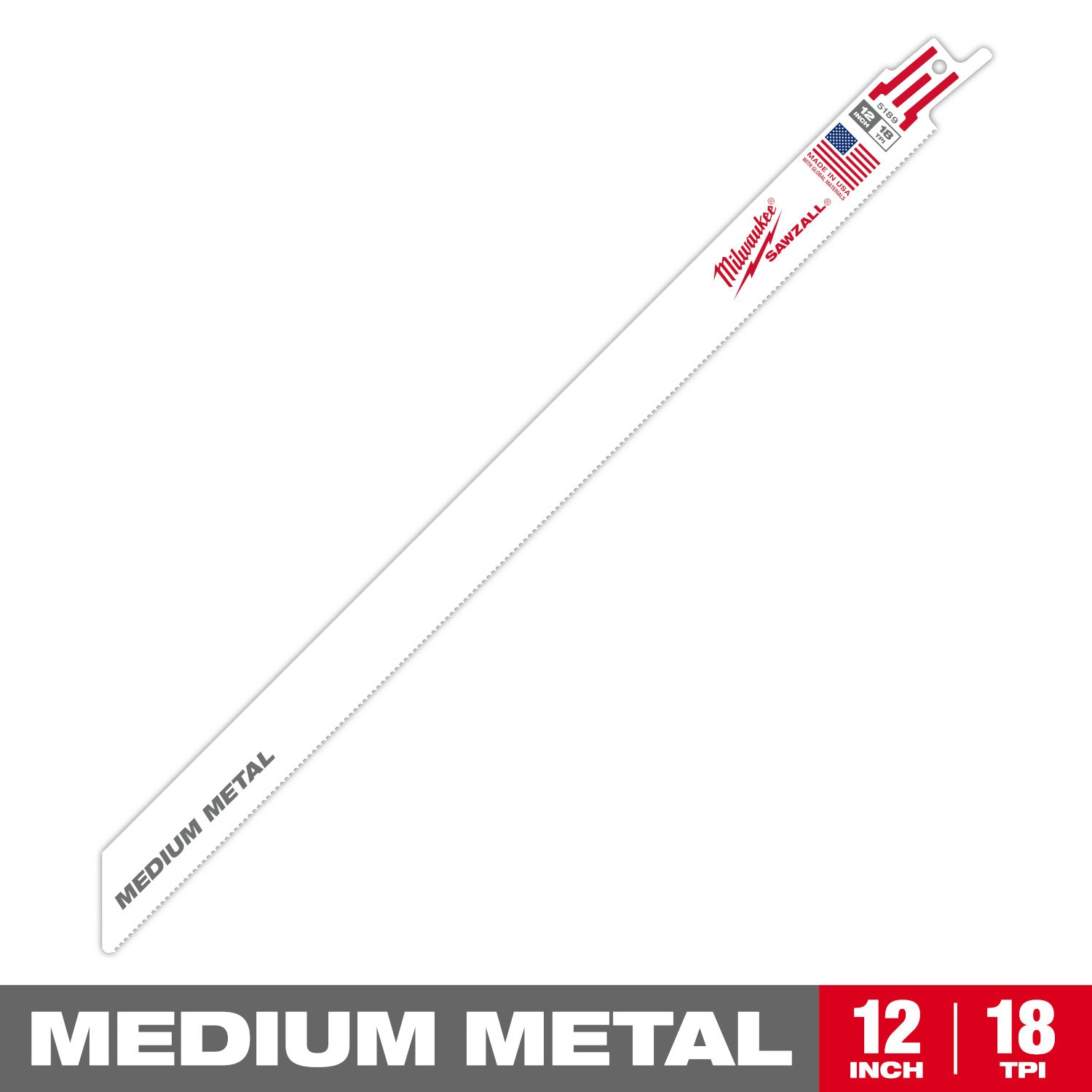 Lame SAWZALL 12" 18 TPI pour métal moyen - paquet de 10