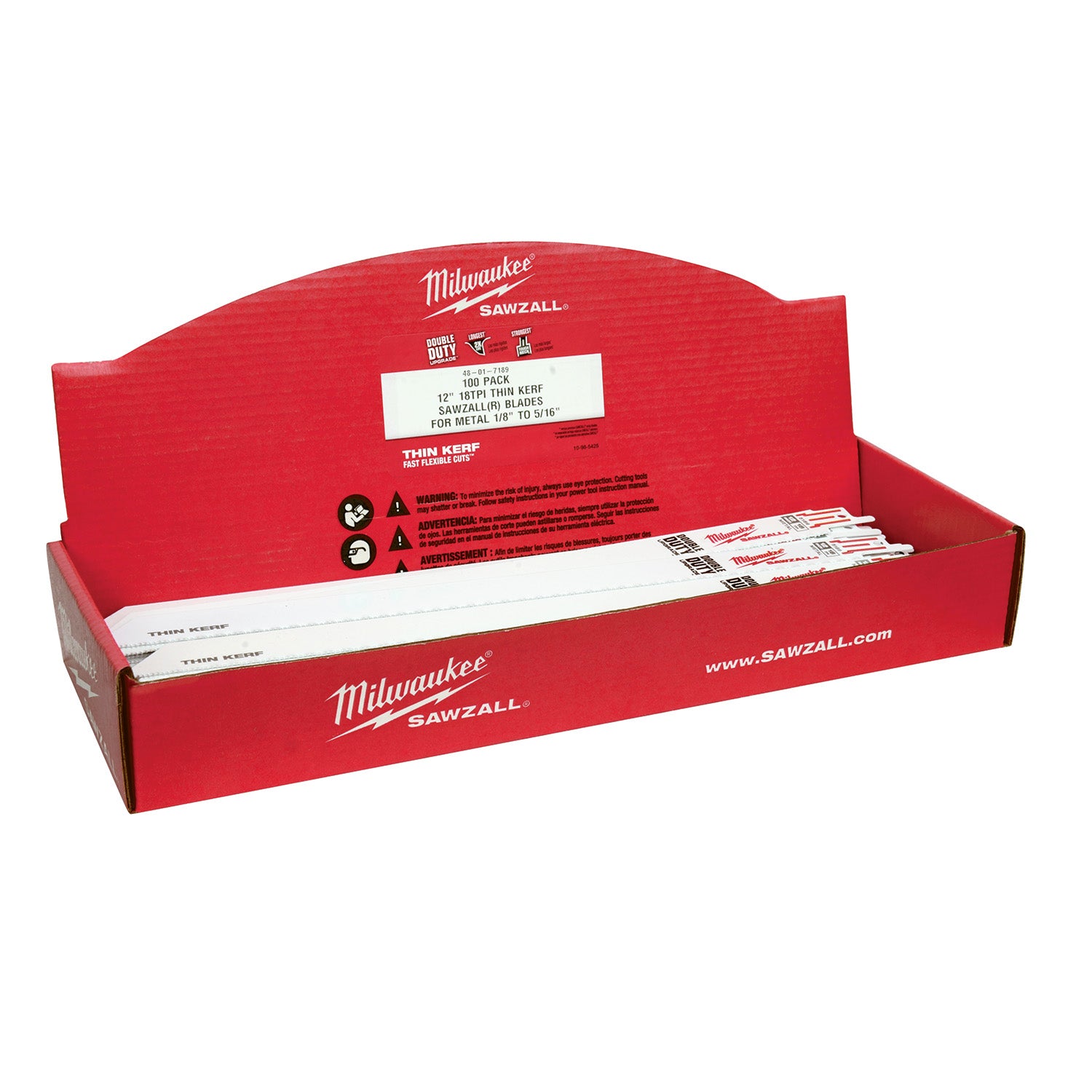 Lame SAWZALL 12" 18 TPI pour métal moyen - paquet de 10