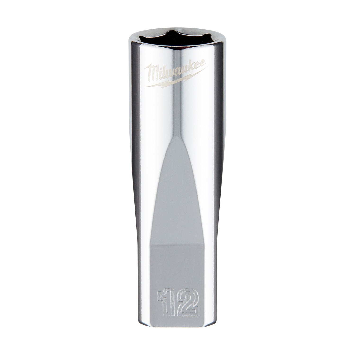 Douille profonde métrique de 12 mm à entraînement 1/4" avec QUATRE COTES PLATES