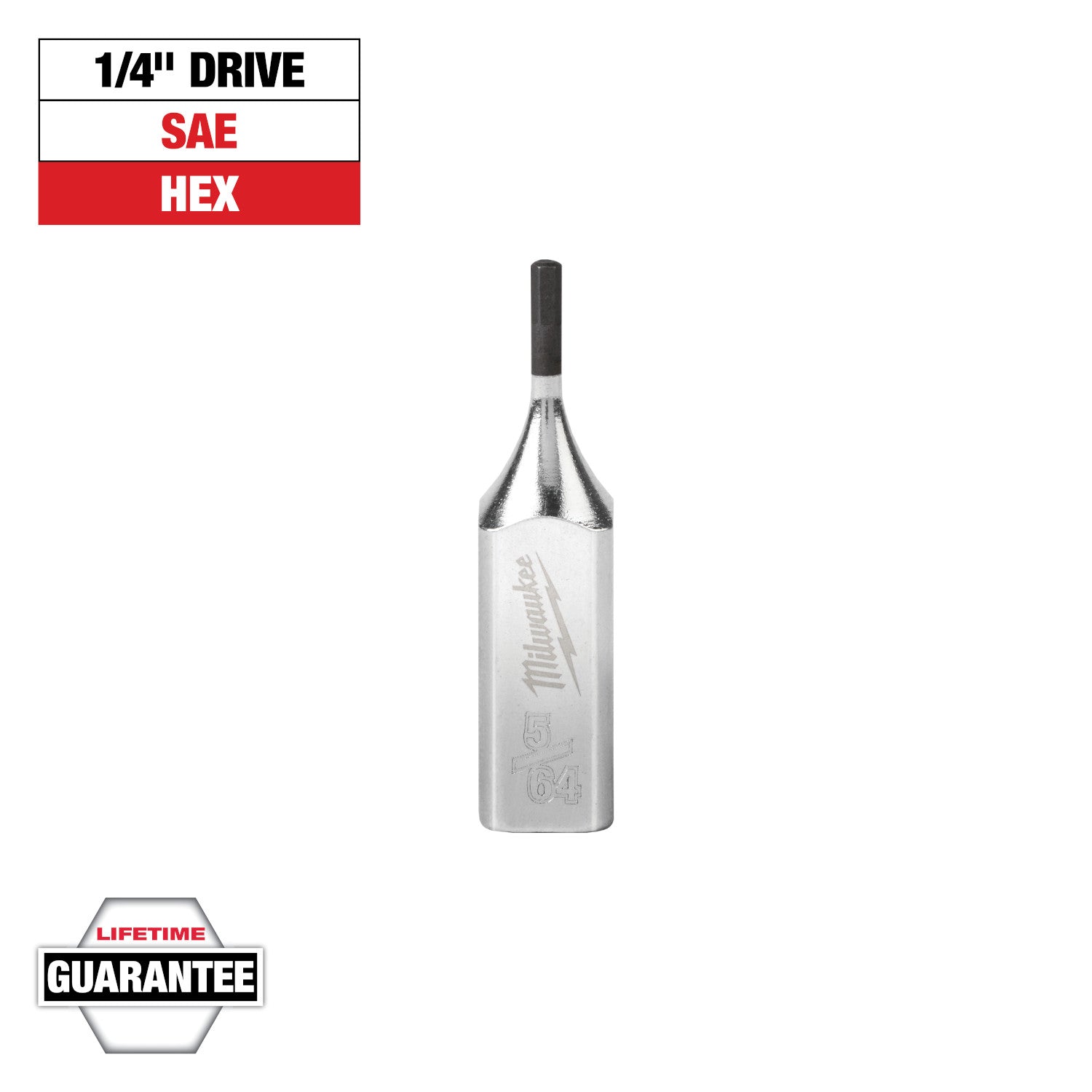 Clé à six pans creux de 5/64" avec entraînement de 1/4 po