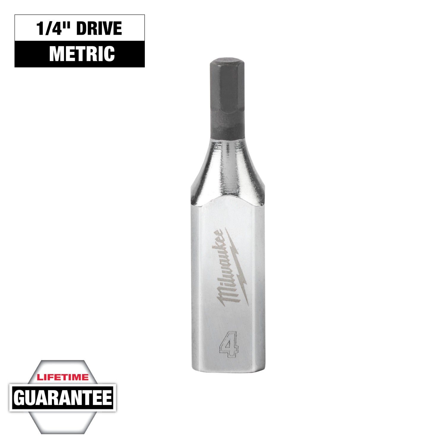 Clé à six pans creux de 4 mm à entraînement 1/4