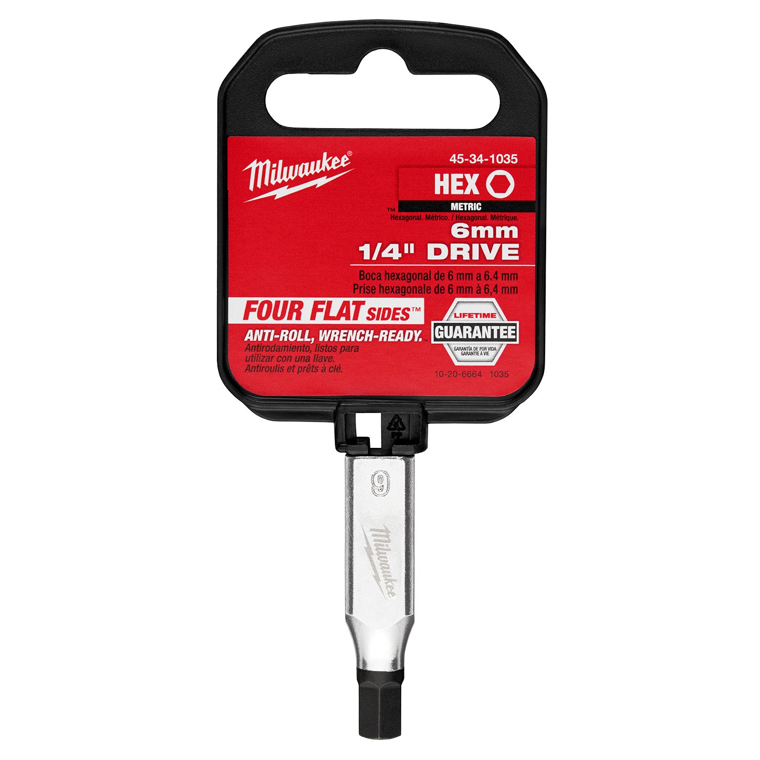 Clé à six pans creux de 6 mm à entraînement 1/4