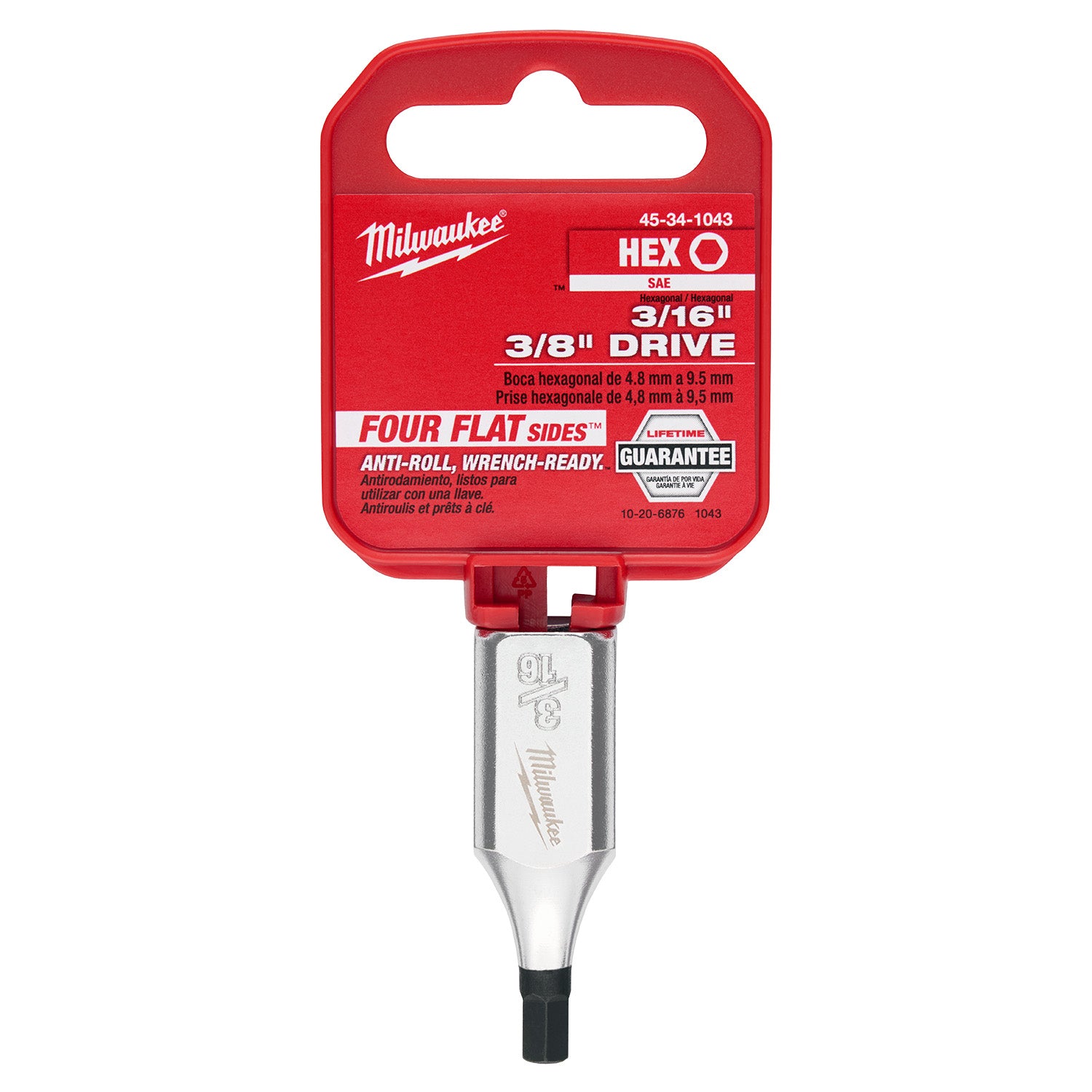 Douille 3/8" Drive 3/16" Hex Bit Socket