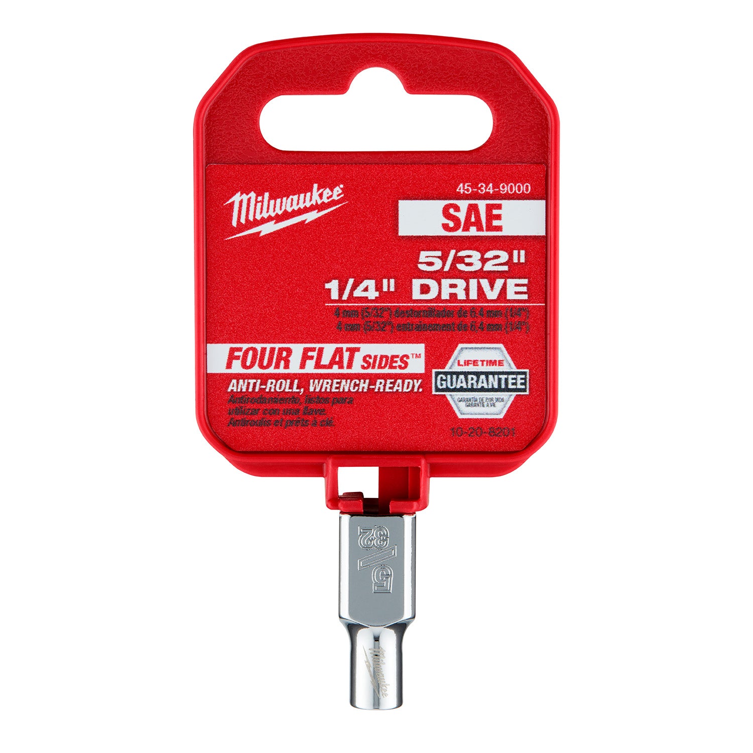 1/4" Drive 5/32" SAE Deep Socket with FOUR FLAT Sides