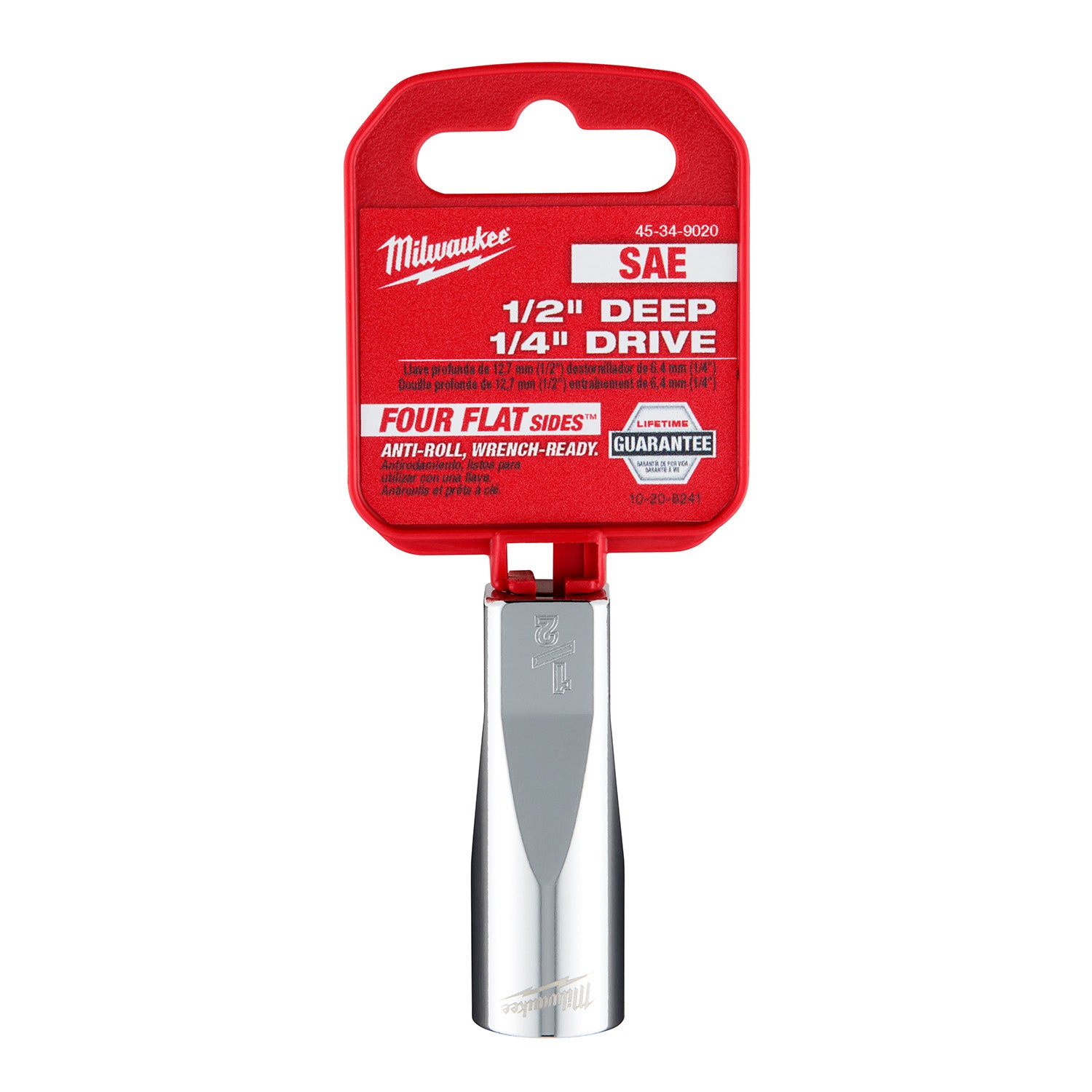 Douille profonde SAE 1/2" 1/4" Drive avec QUATRE COTES PLATES