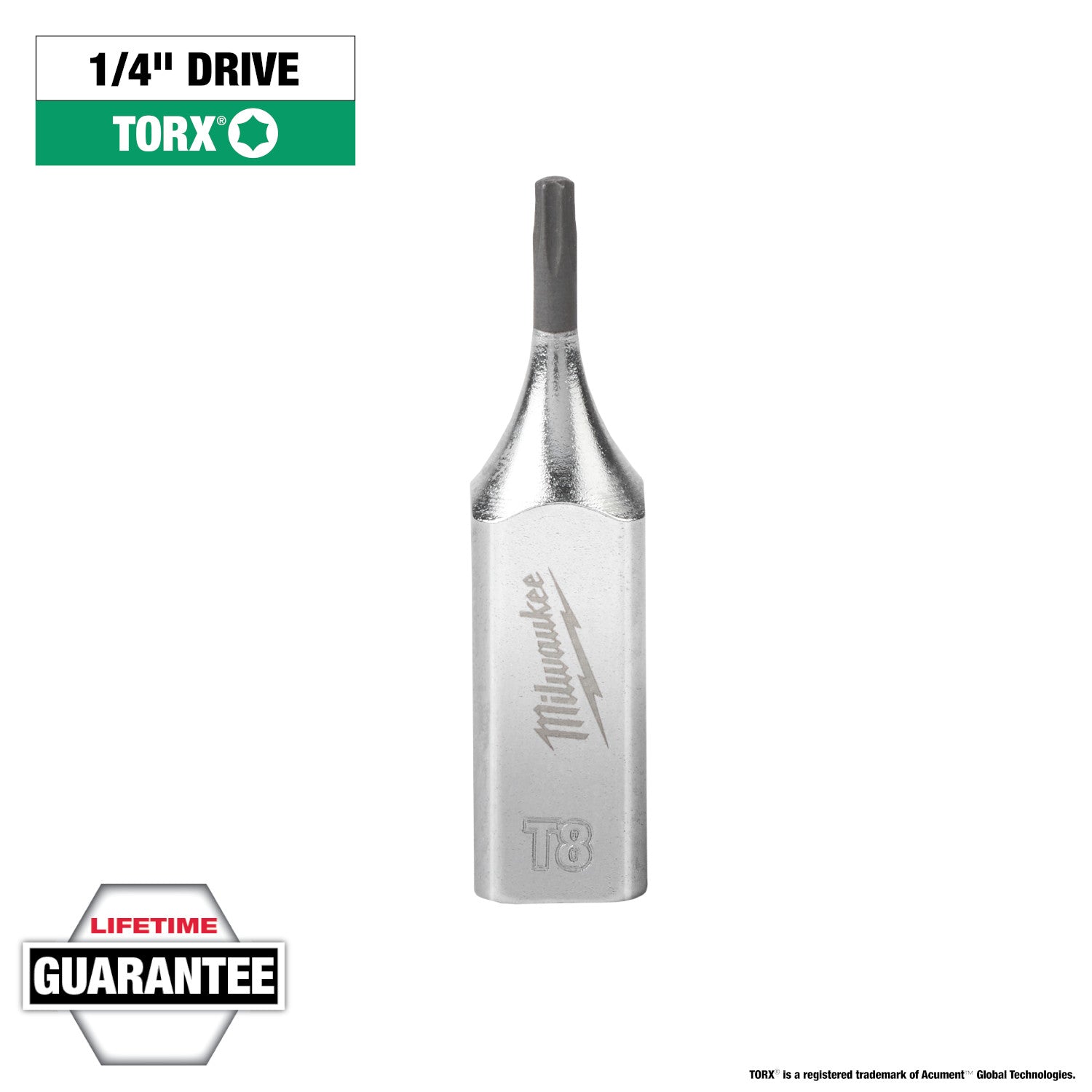 Douille à embout TORX T8 à entraînement 1/4