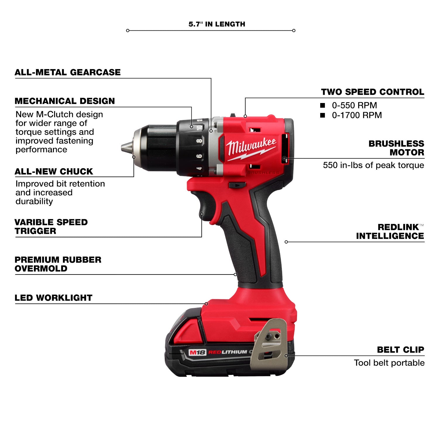 M18 Compact Brushless 1/2" Drill/Driver Kit