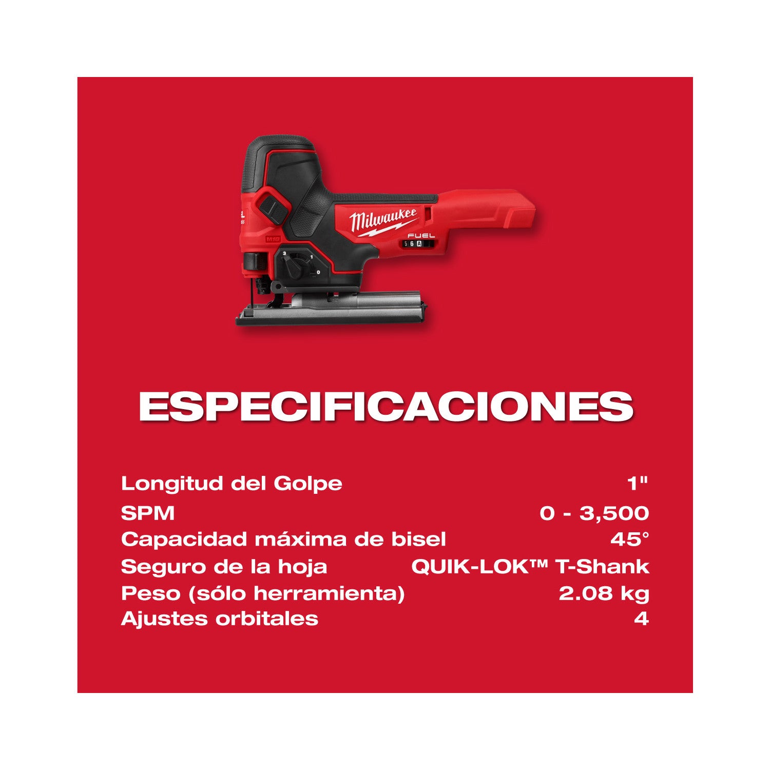 M18 FUEL Barrel Grip Jig Saw (Outil seul)