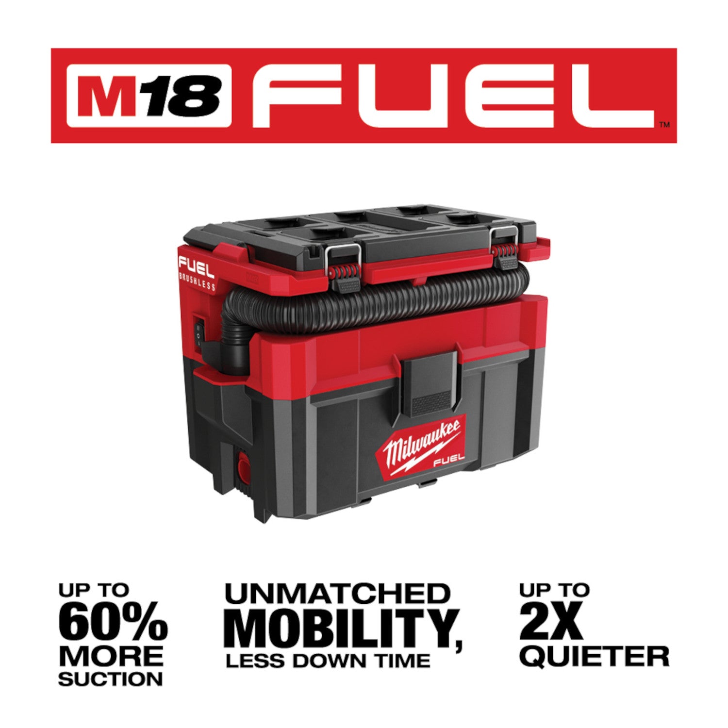 M18 FUEL 2.5 Gallon Wet/Dry Vacuum w/ PACKOUT Compatibility