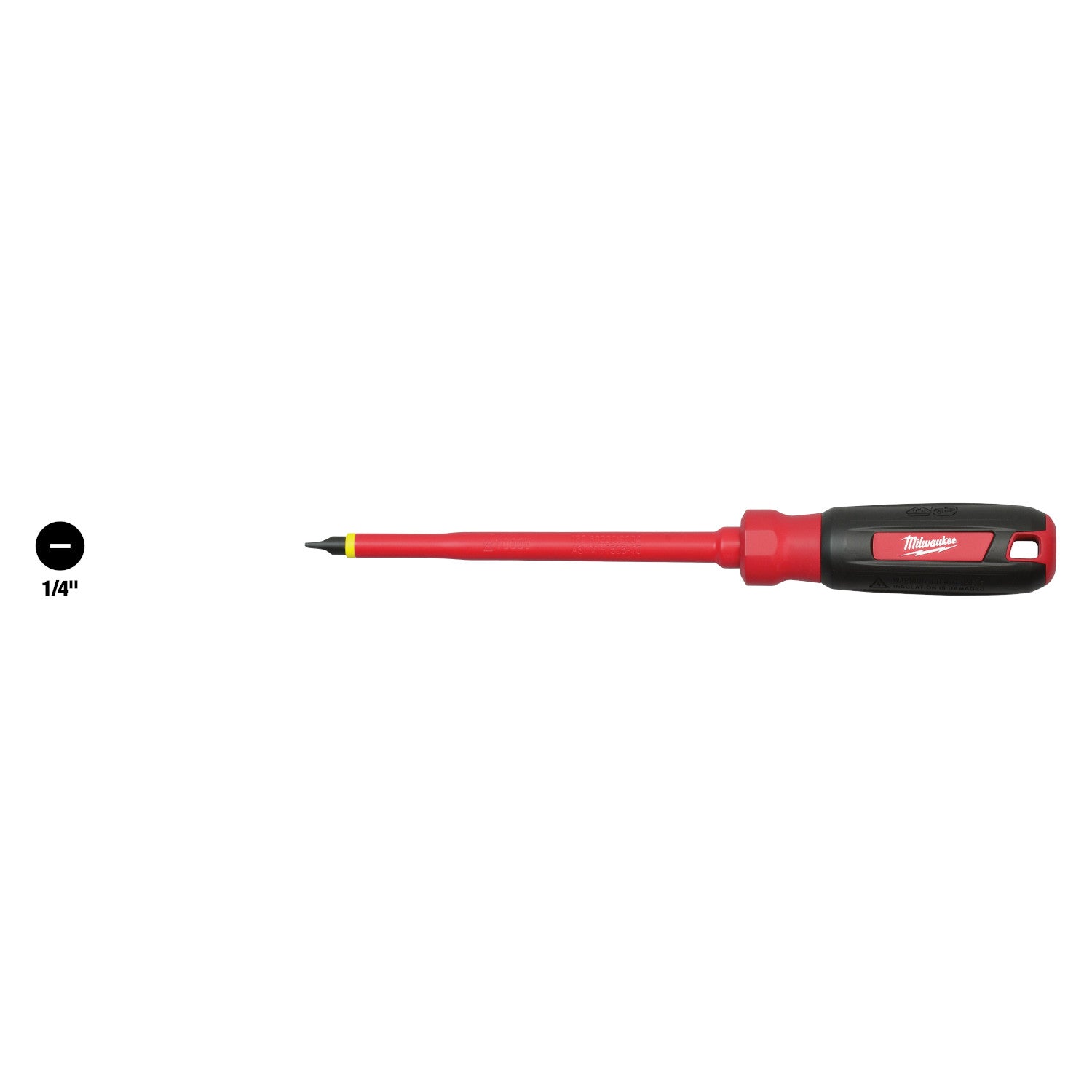 1/4" Slotted - 6" 1000V Insulated Screwdriver
