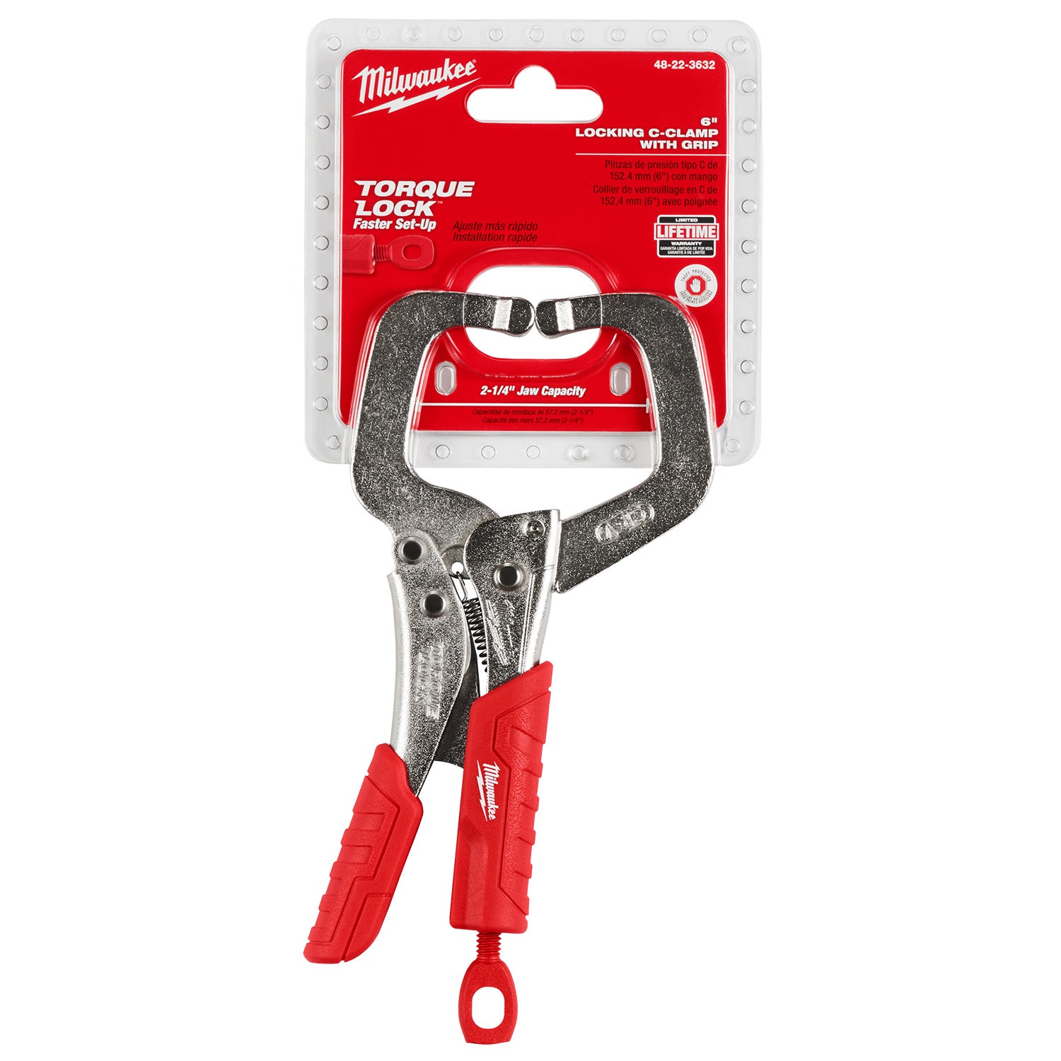 6" Locking C-Clamp with Grip