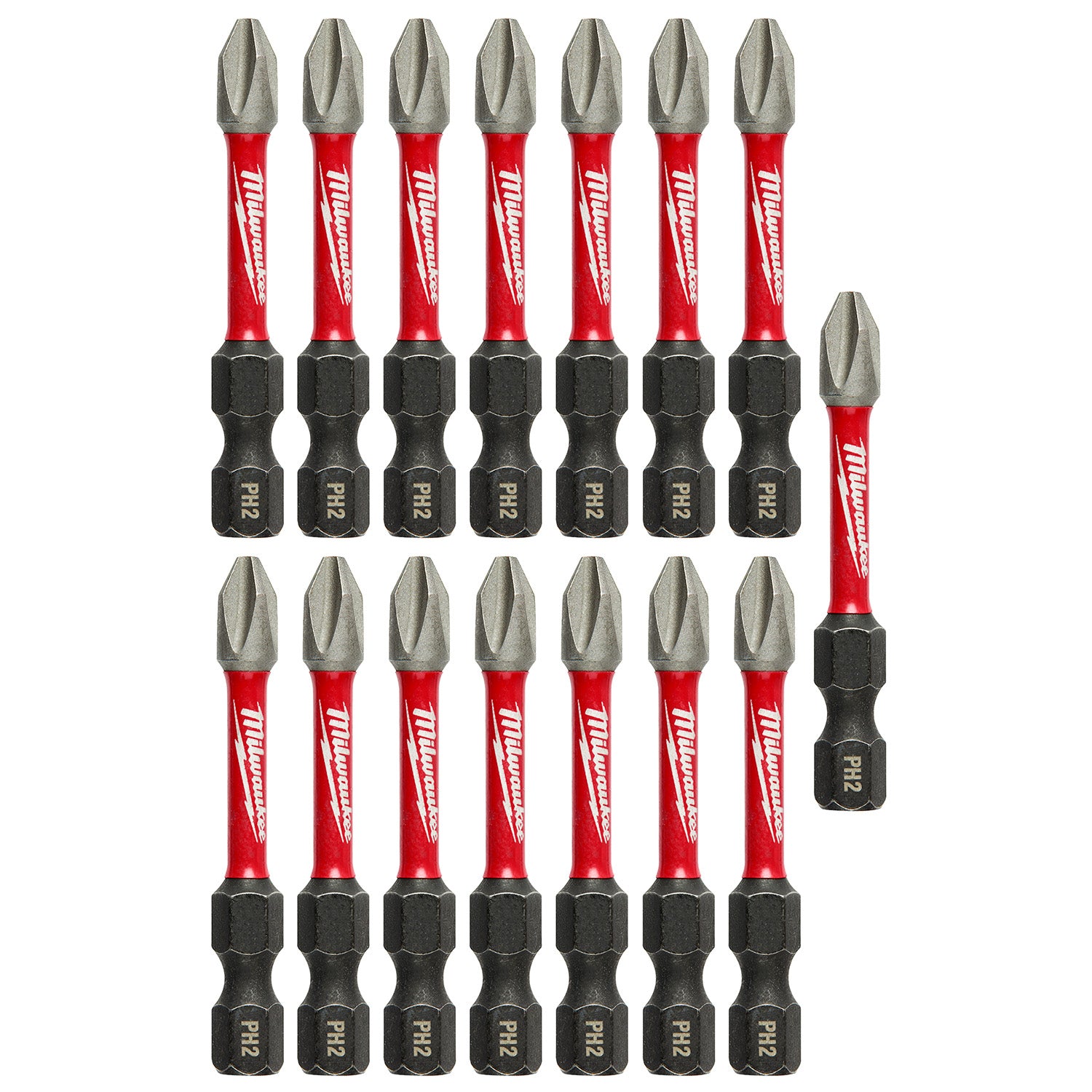 SHOCKWAVE Impact Duty 2” Phillips #2 Power Bits (15 Contractor PK)