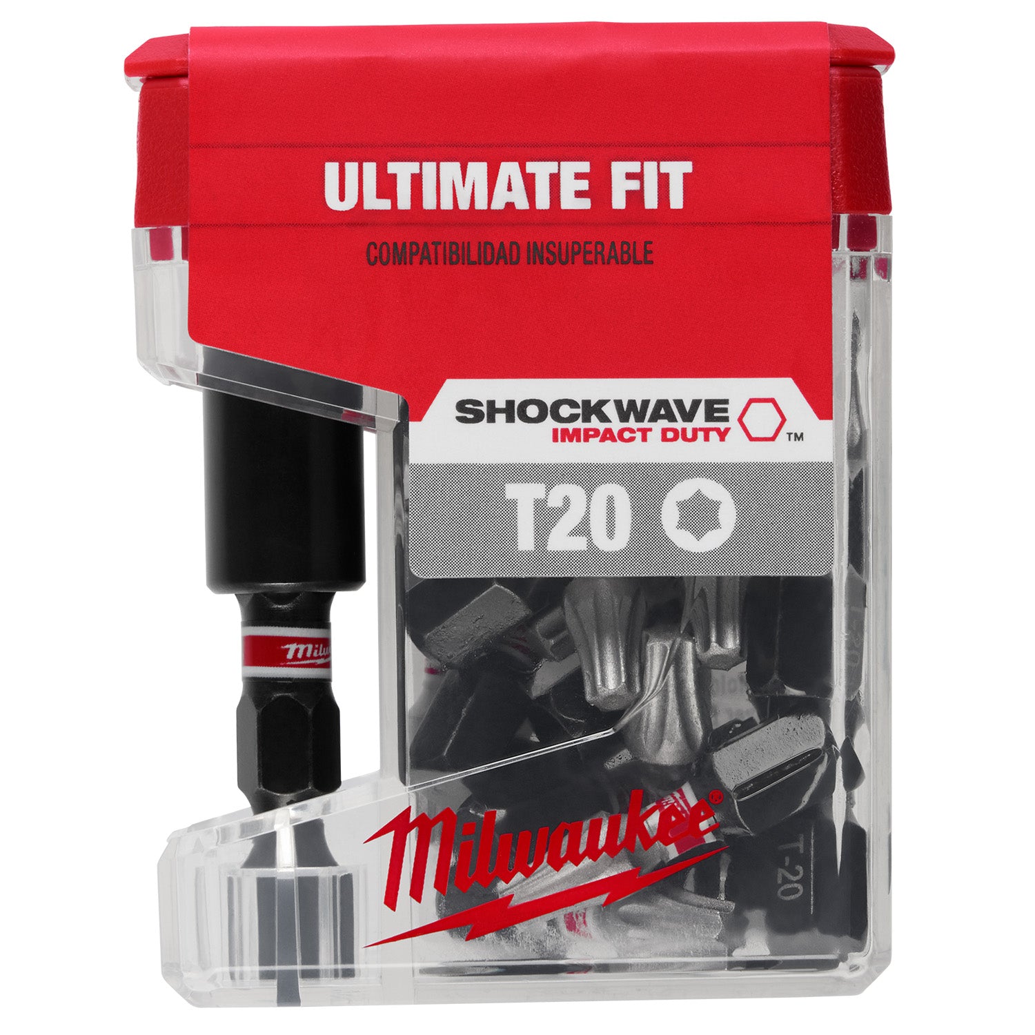 SHOCKWAVE Impact Duty 1" T20 Bit Tic Tac with Bit Holder 25PK