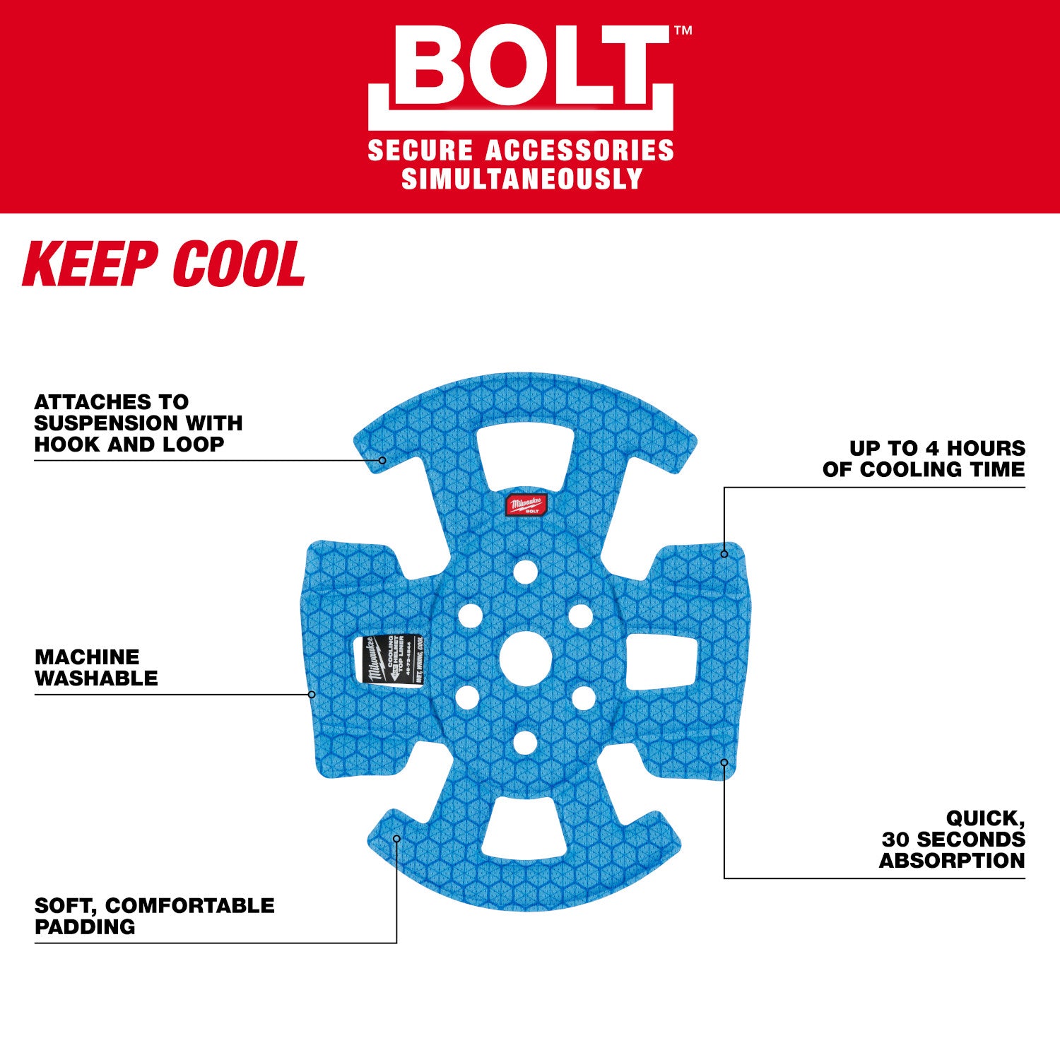 BOLT Safety Helmet Cooling Liner