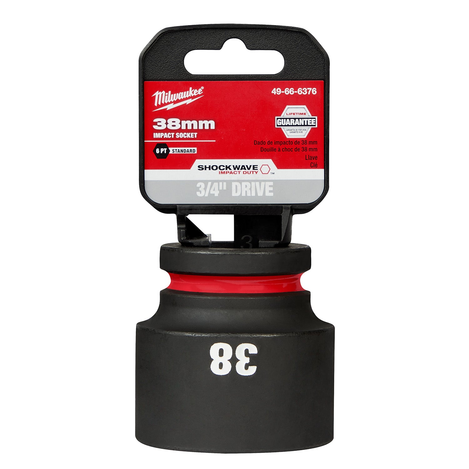 SHOCKWAVE Impact Duty 3/4" Drive 38MM Standard 6 Point Socket