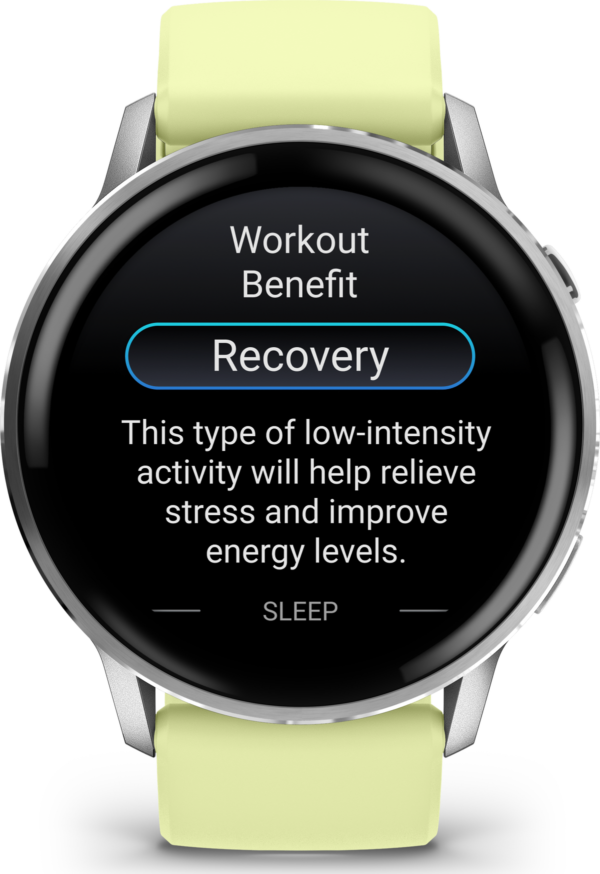 Garmin Venu 4 Montre connectée GPS de santé et de fitness avancée 45mm - Argent avec bracelet en silicone citron